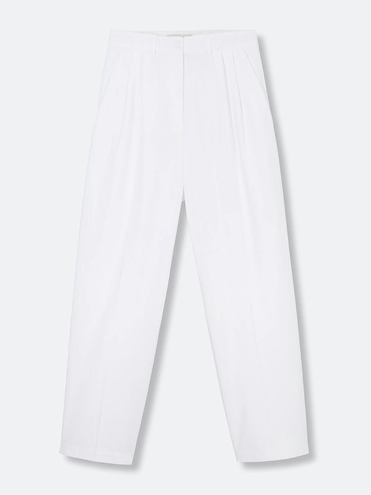 Carolina white organic cotton trousers