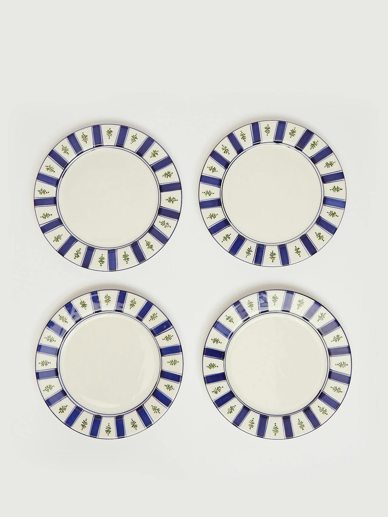Hand painted Louisa starter plates (set of 4)