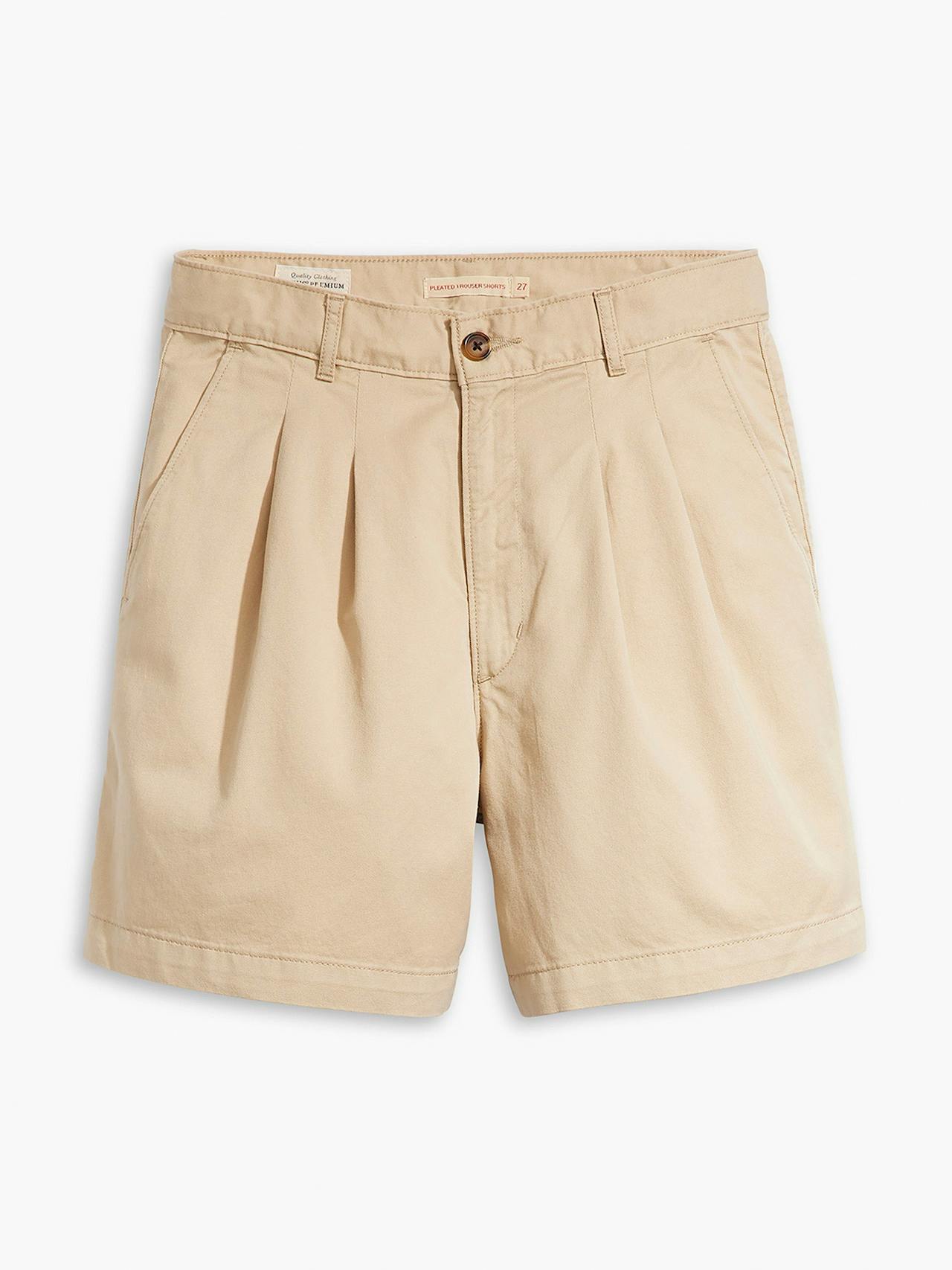 Pleated trouser shorts