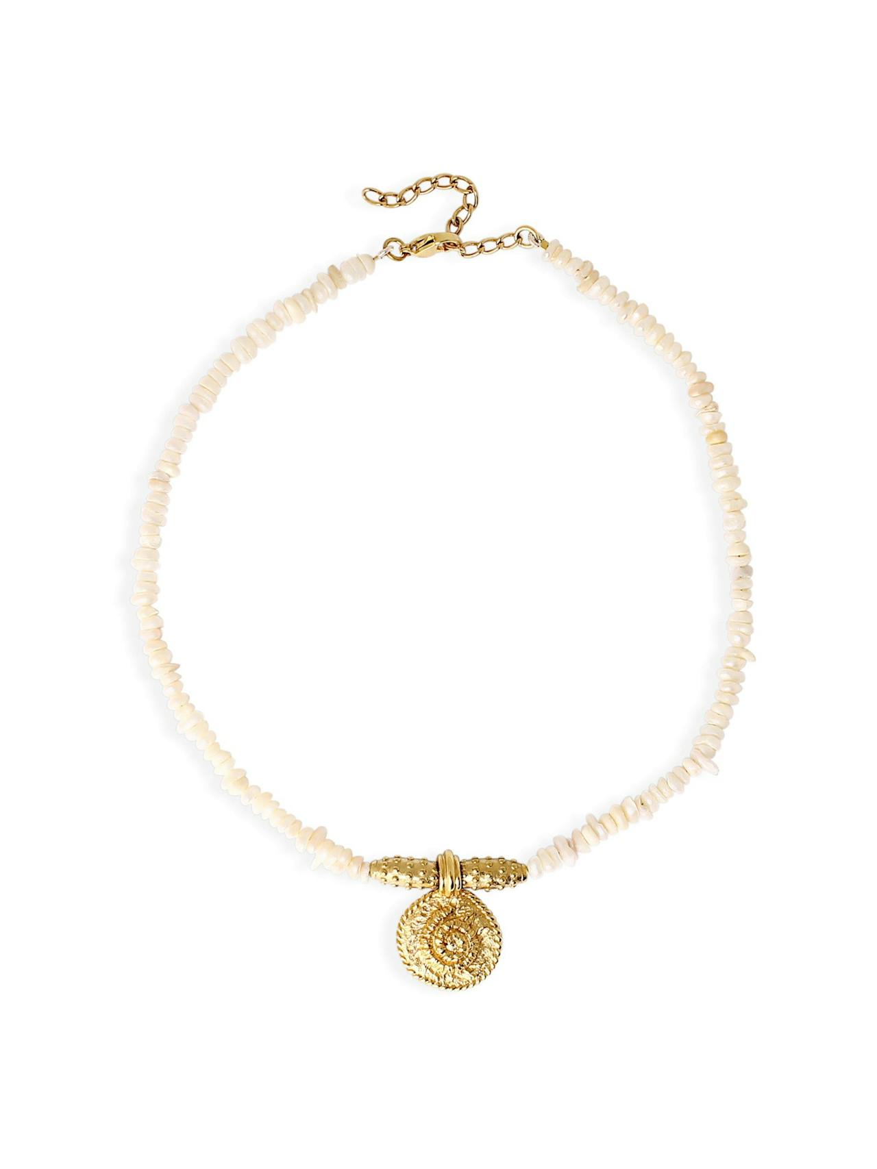 Gold with pearls Adella necklace