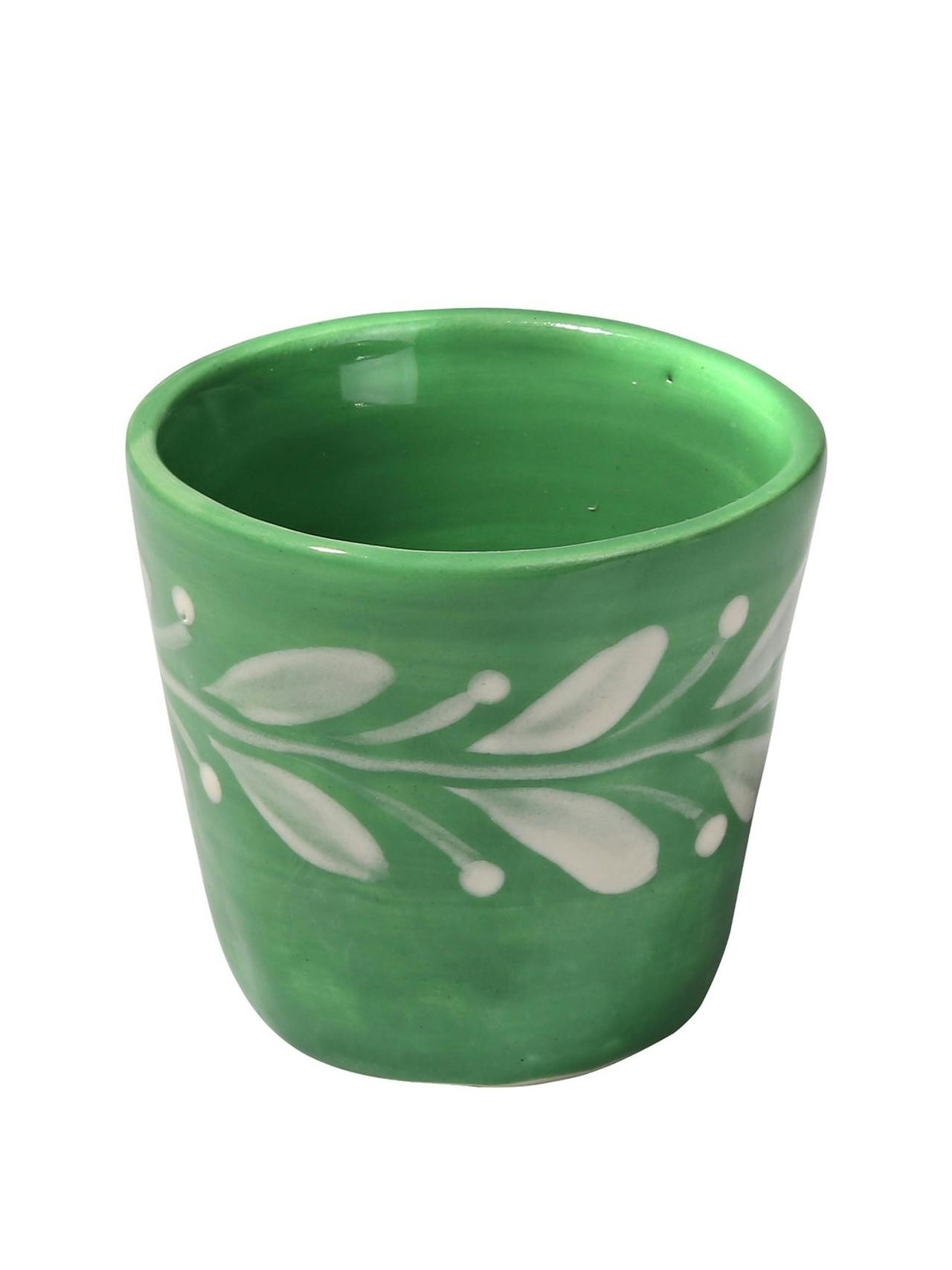 Anna reverse green espresso cup, set of 4