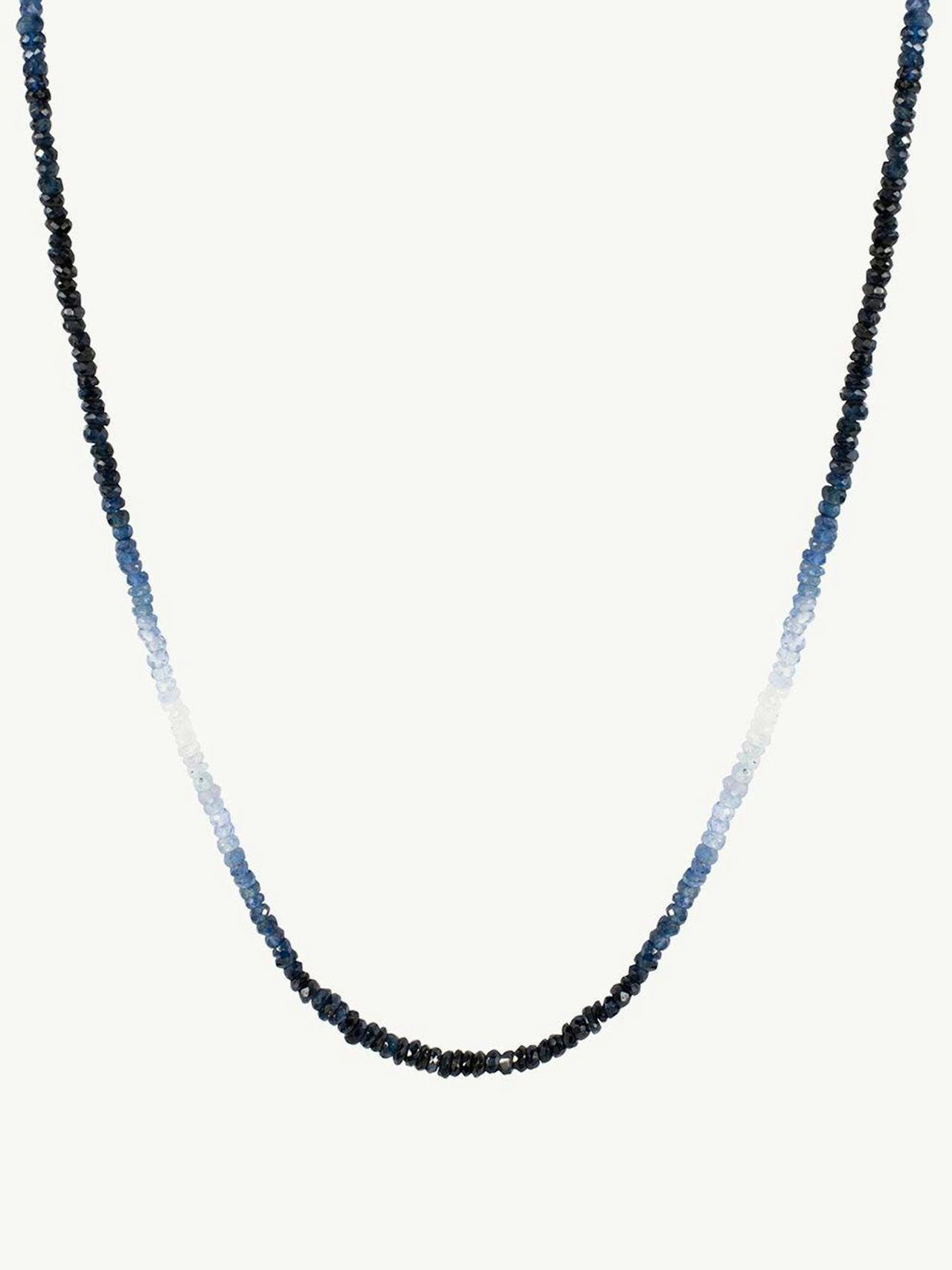 Graduated blue sapphire necklace