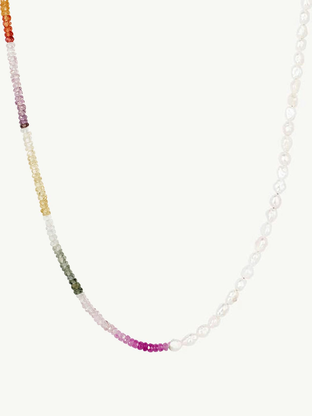 Can't decide rainbow pearl necklace