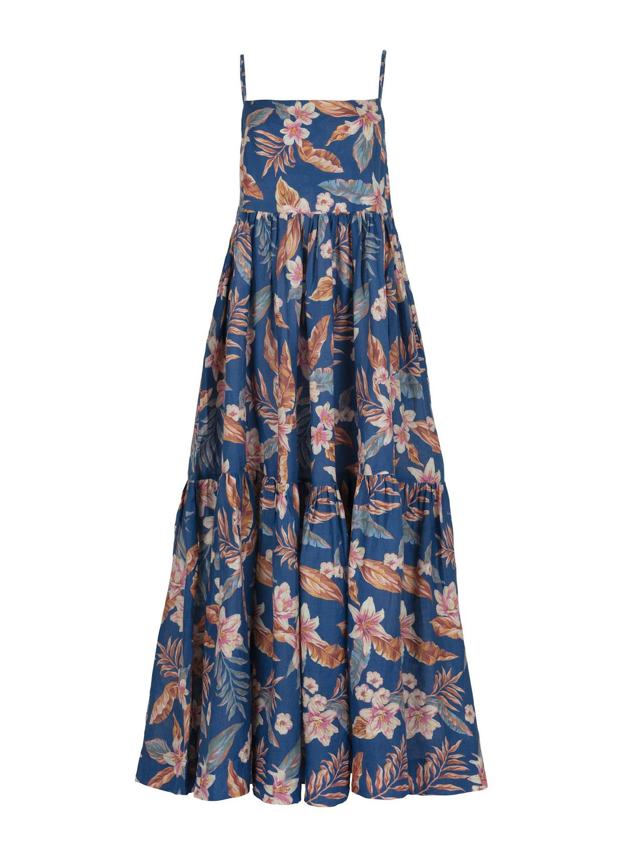 Dorothy hibiscus linen dress