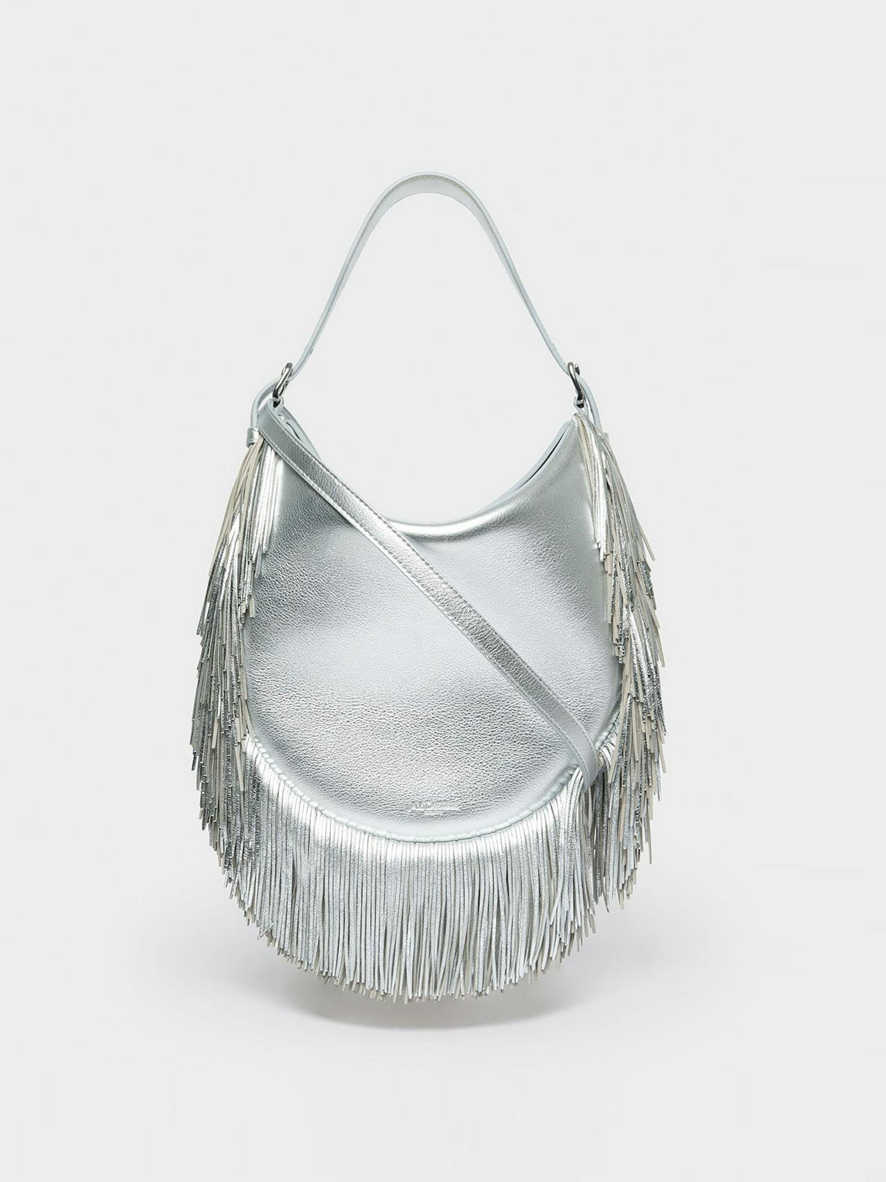 Silver flap fiesta shoulder bag