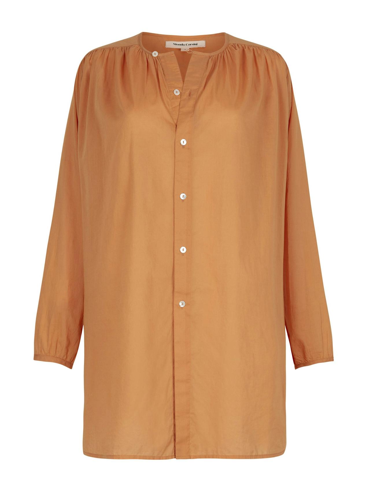 Gigi tangerine cotton blouse