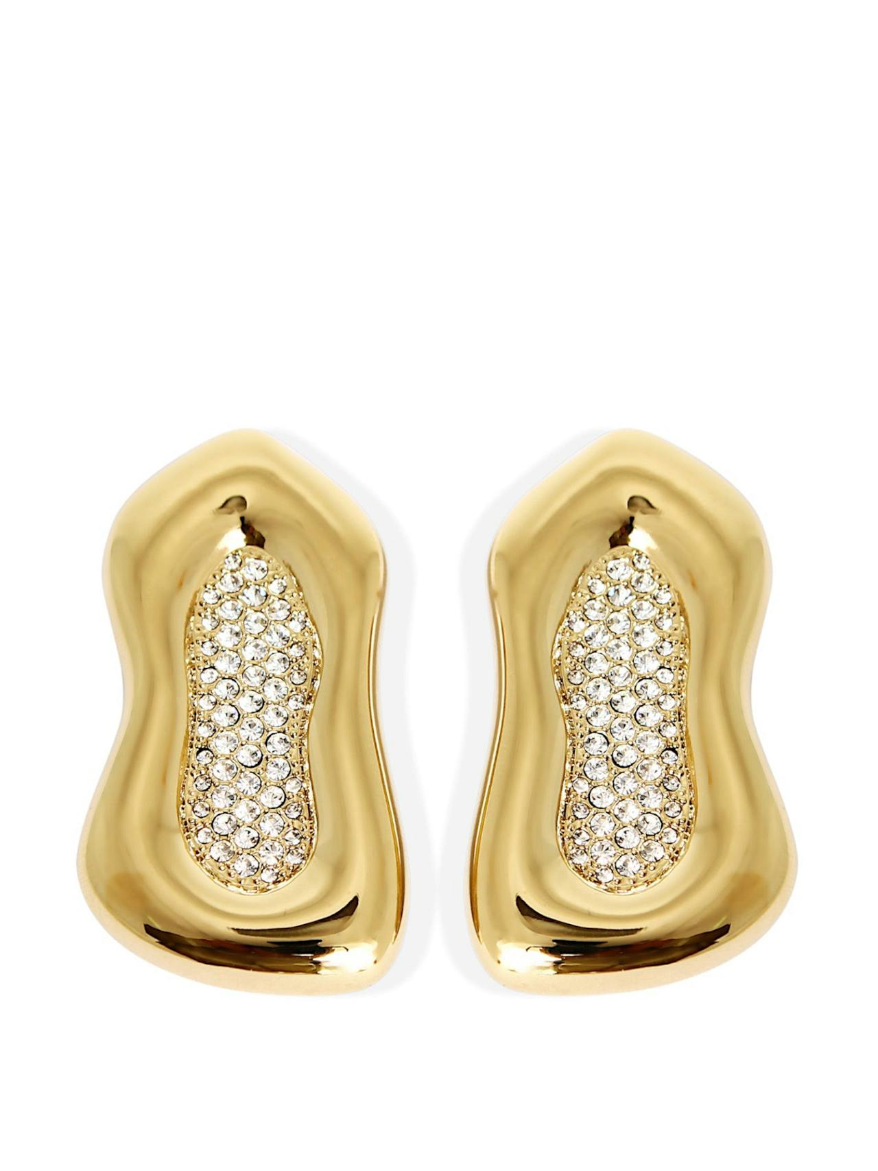 Gold and crystal Hailer earrings