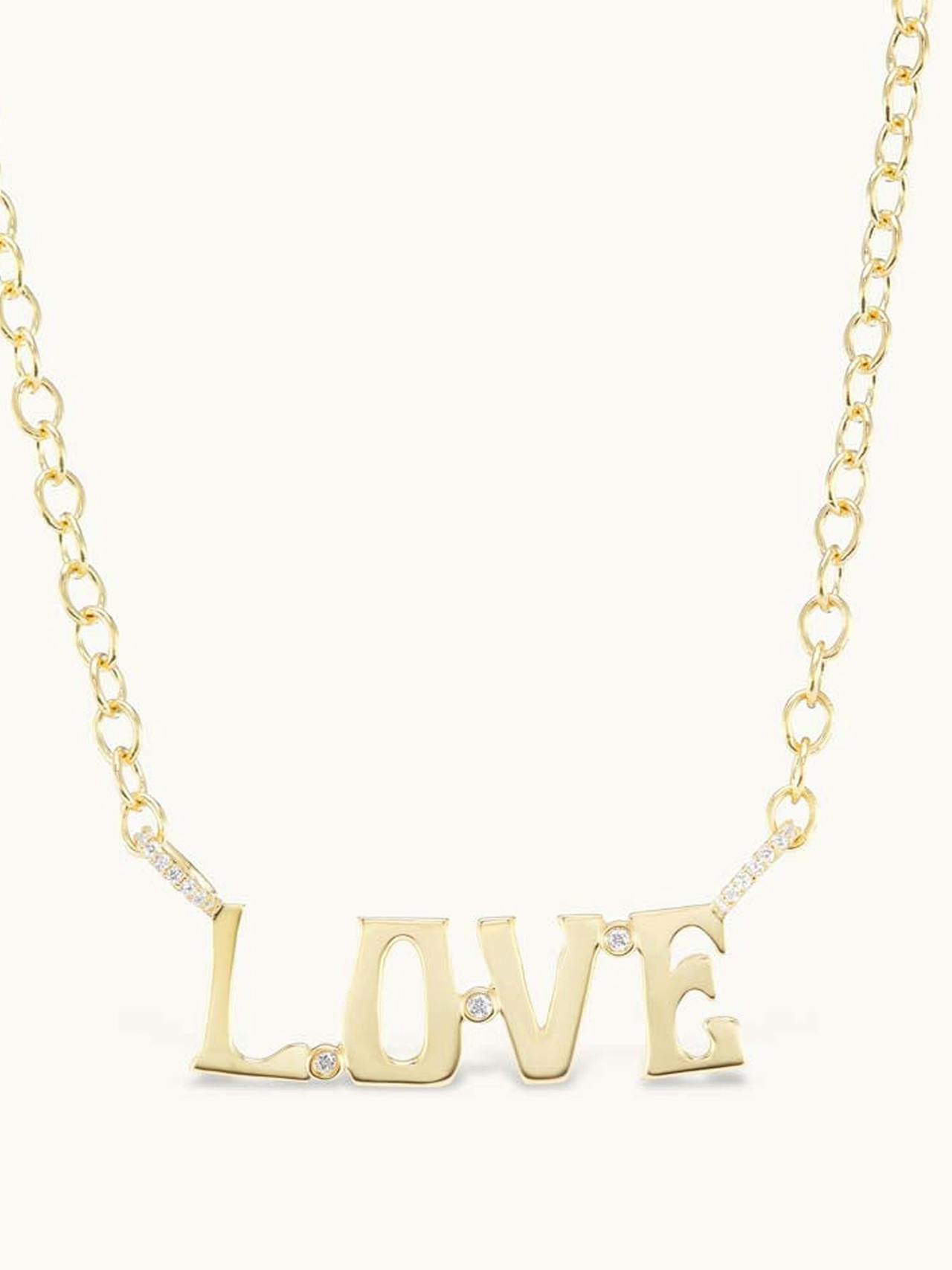 "Love" nameplate necklace