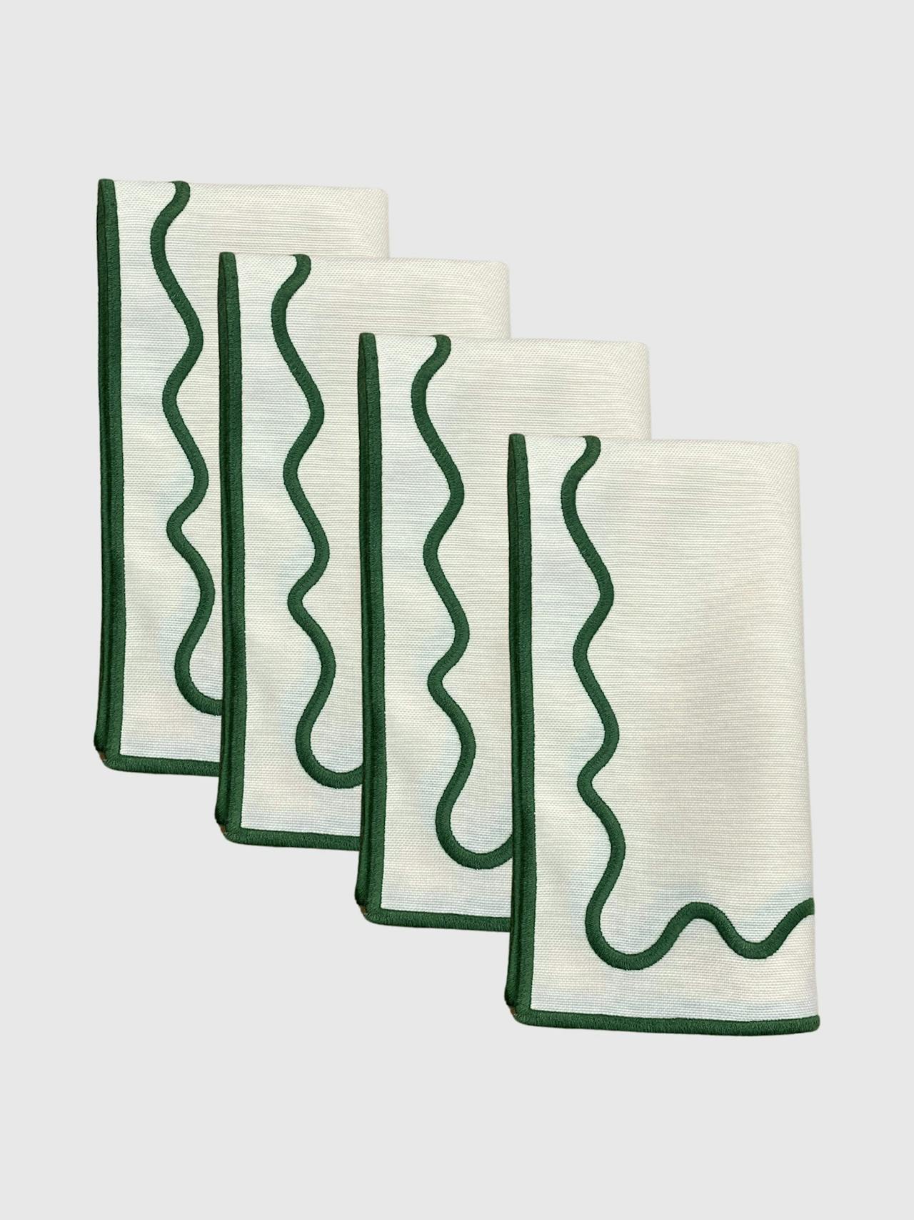 Meadow green napkins, set of 4