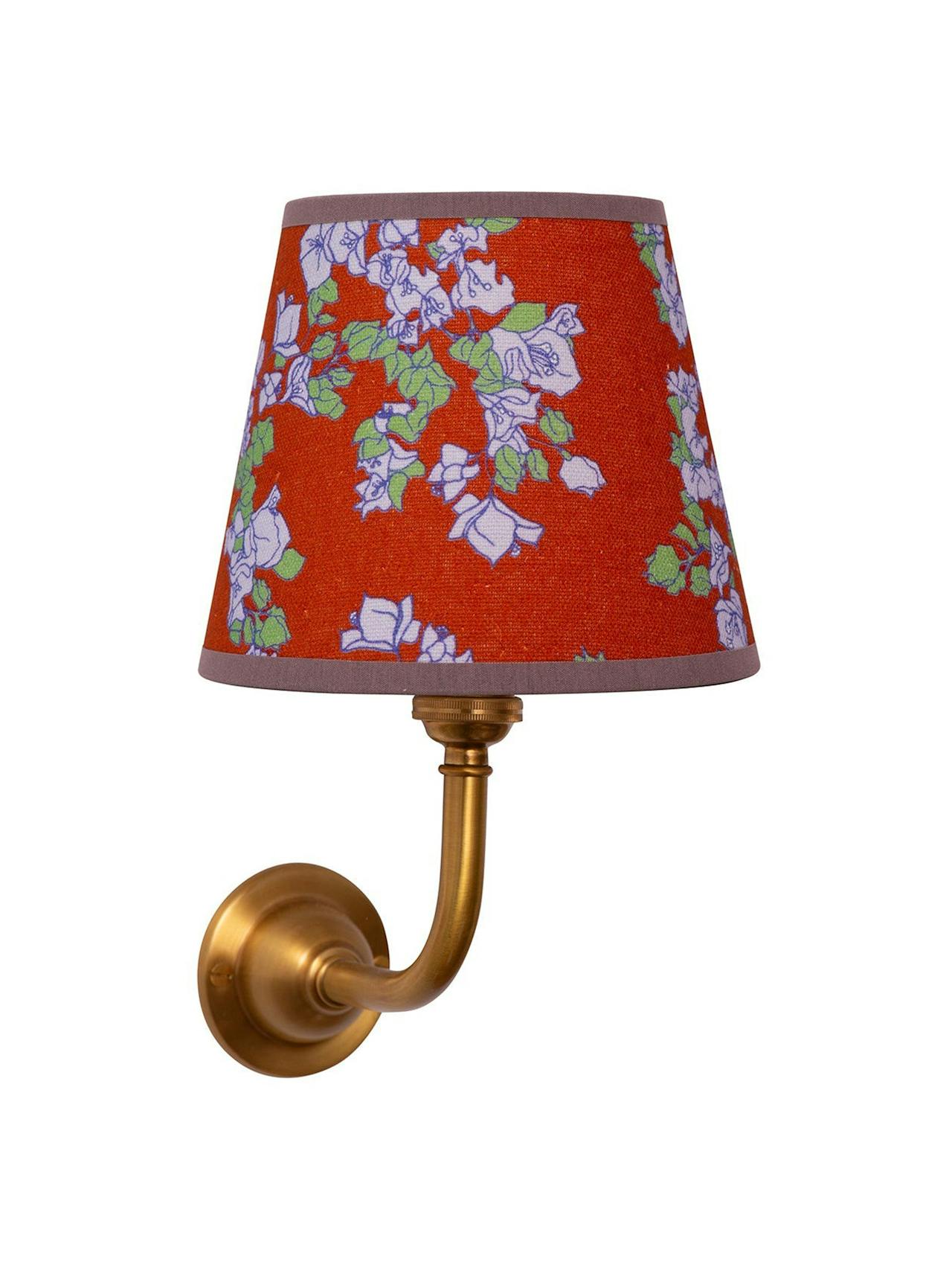 Coral orange candle clip lampshade