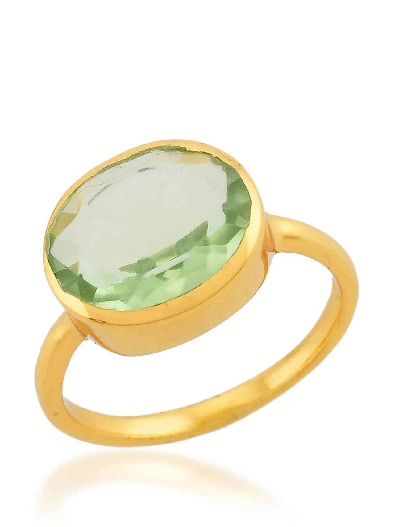 Soft green Oval chunky ring