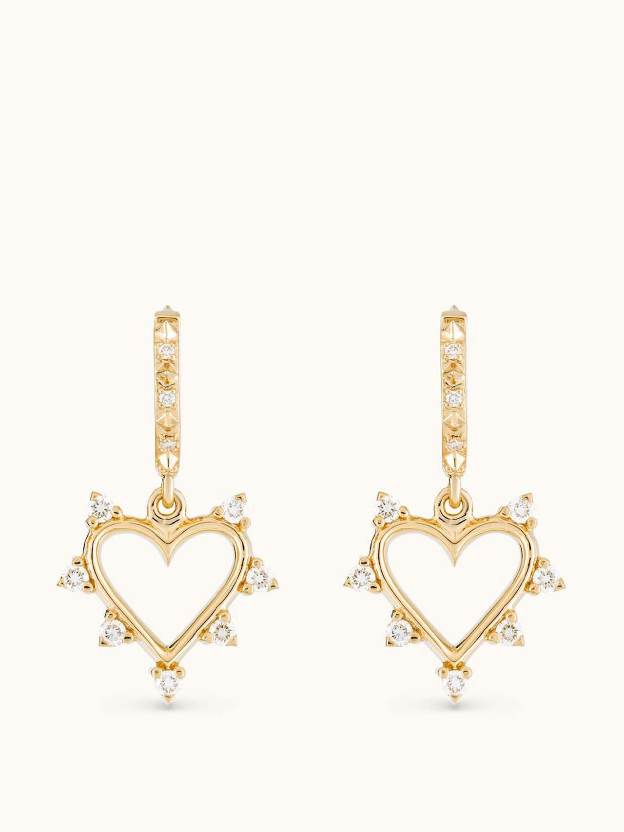 Open heart earrings