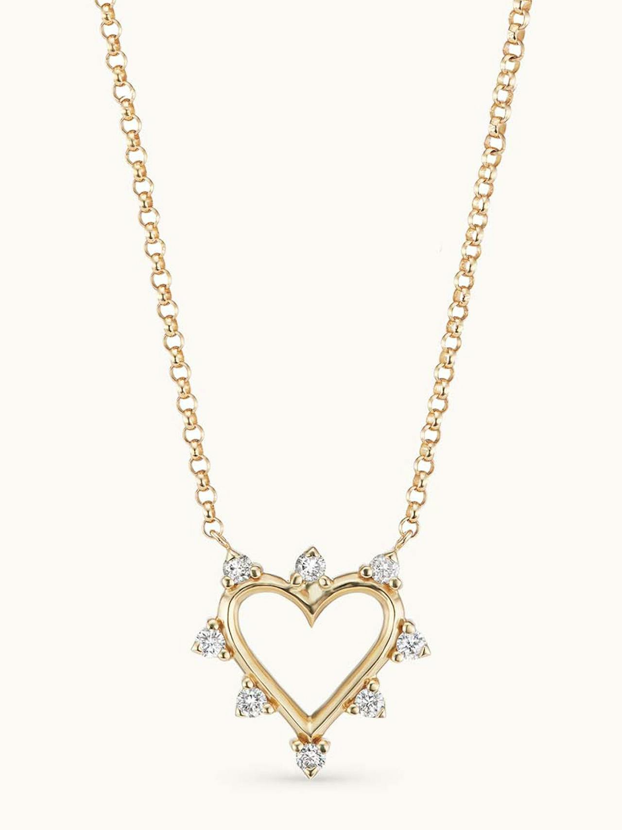 Mini open heart necklace