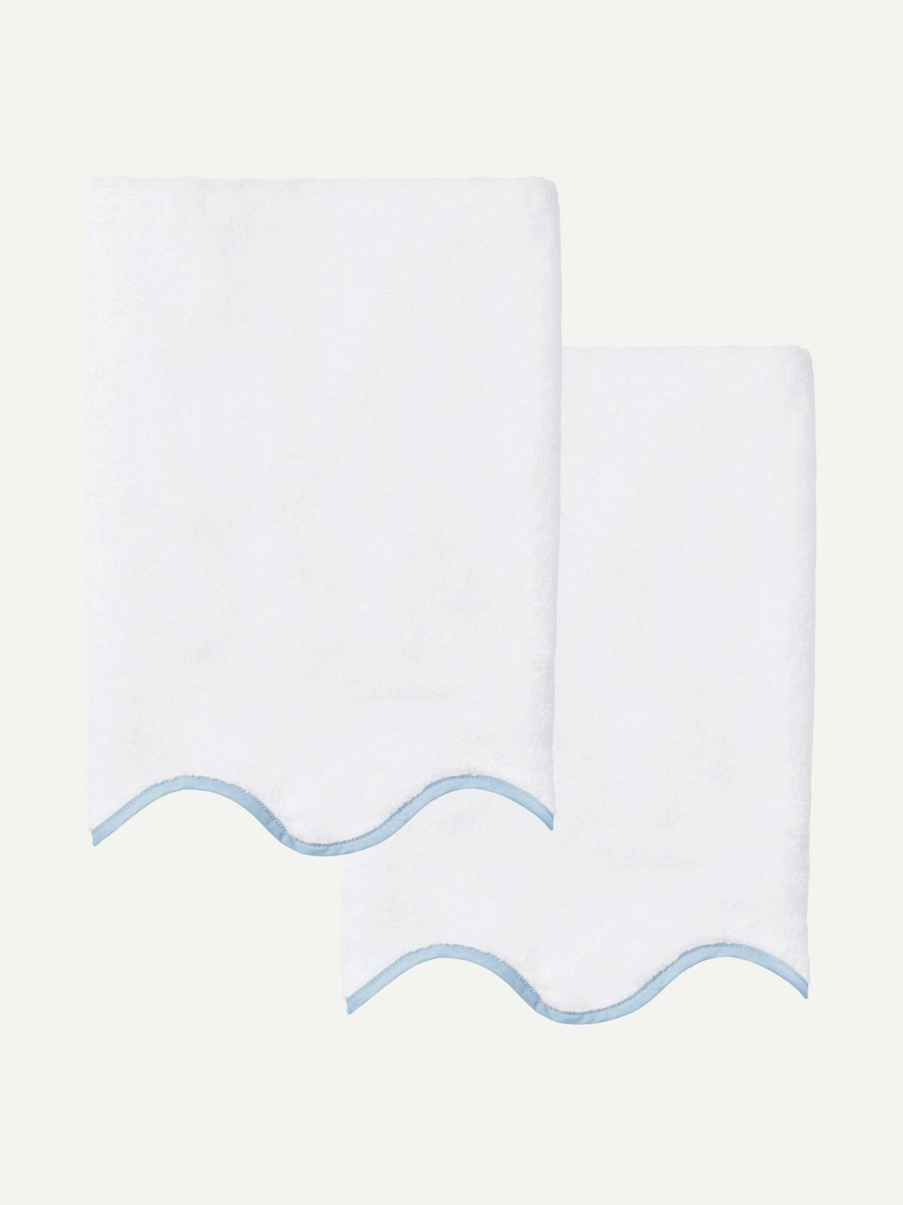 Amelia scalloped hand towels (set of 2)