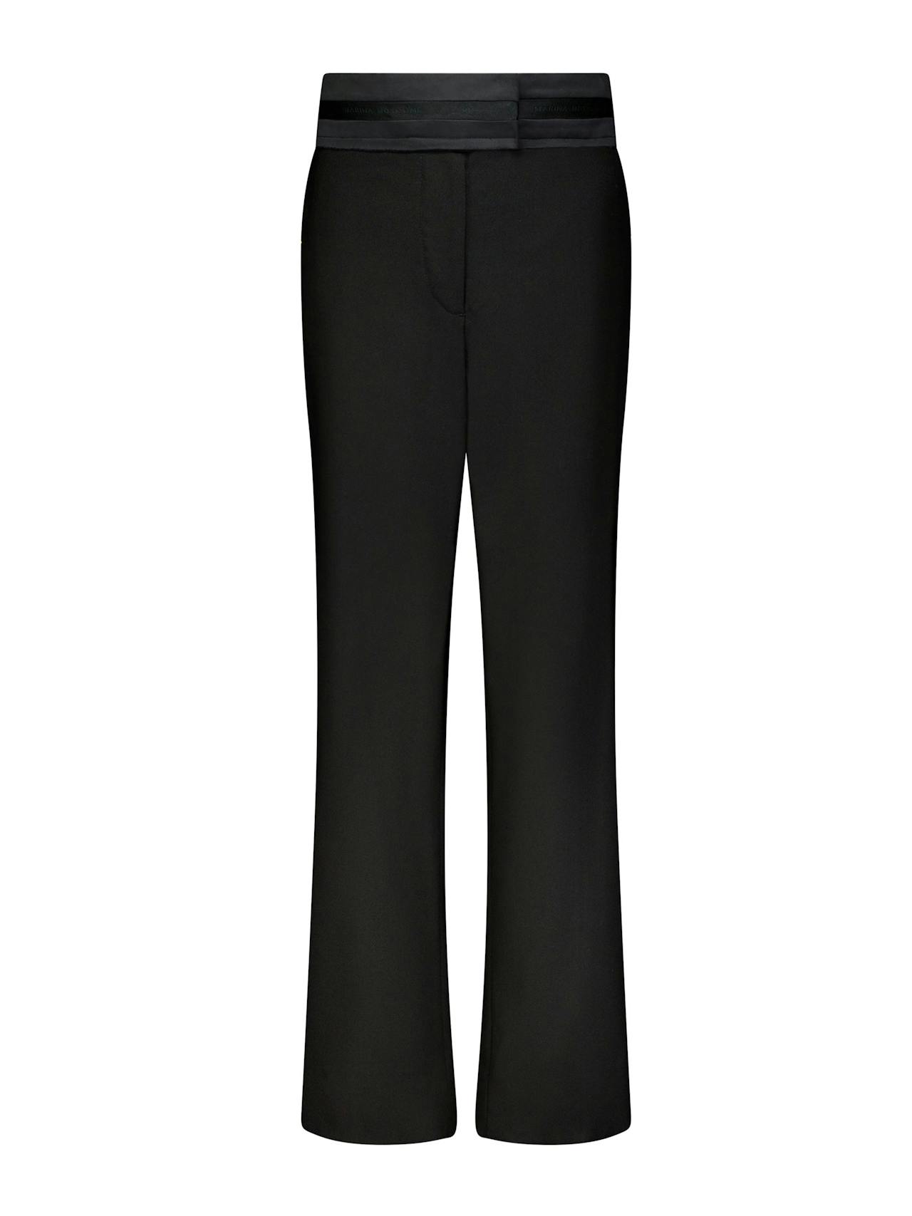 Black relaxed trouser, with raw edge detail
