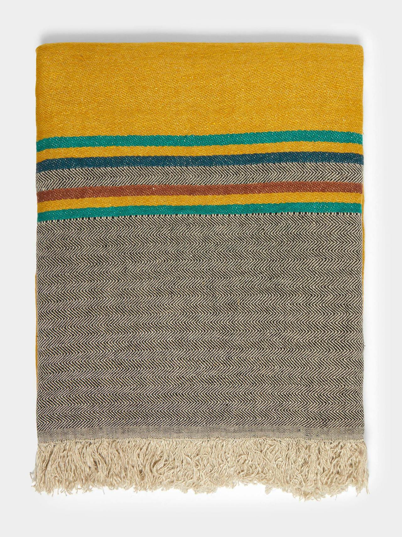 Sequoia stripe Belgian linen towel