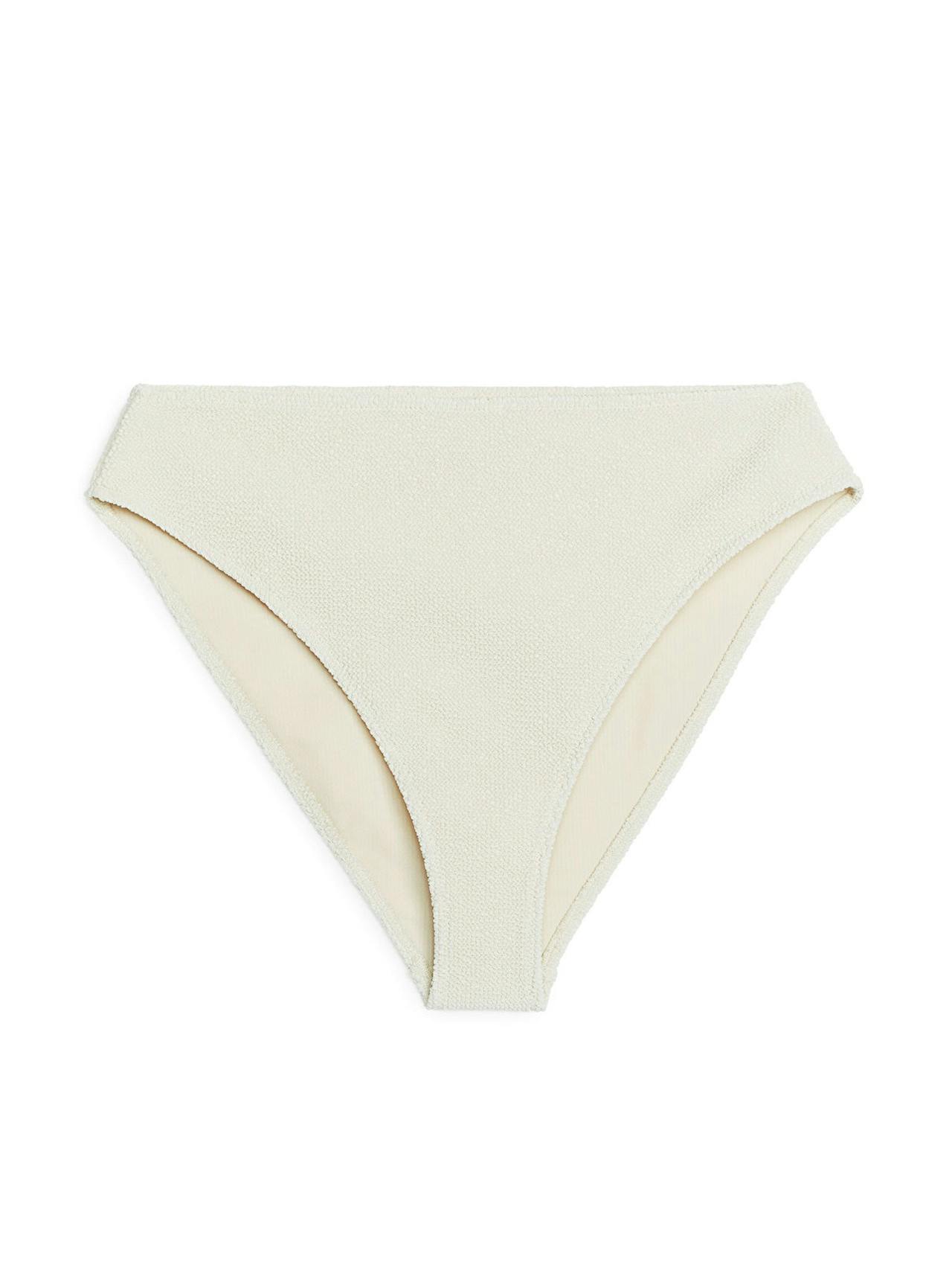 Mid waist crinkle bikini bottom