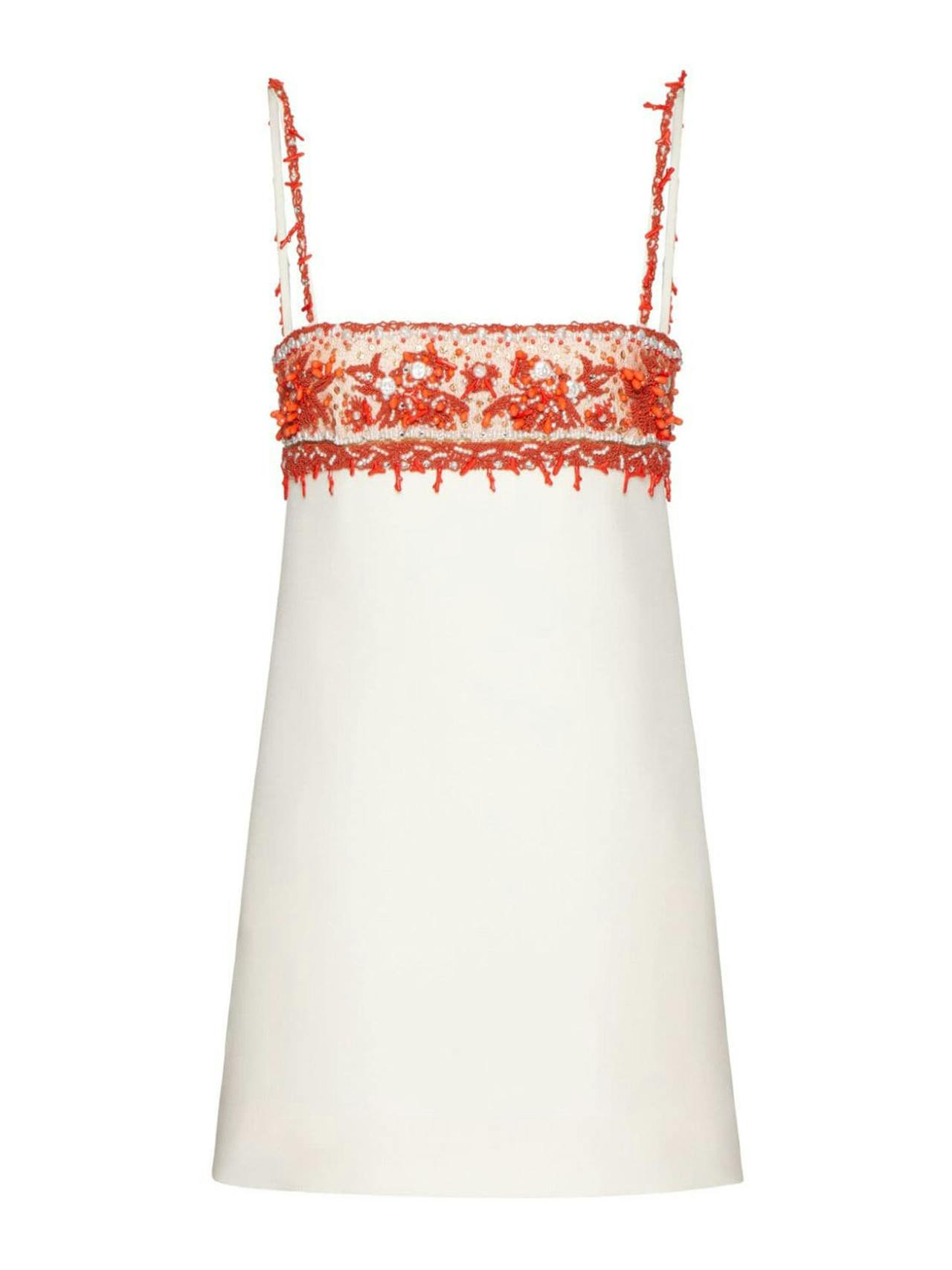 Crepe Couture embroidered minidress