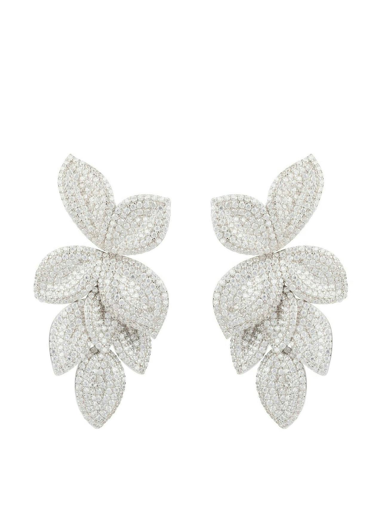Petal cascading flower earrings