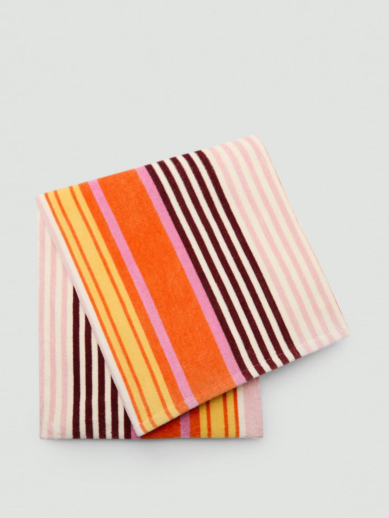 100% cotton striped beach towel