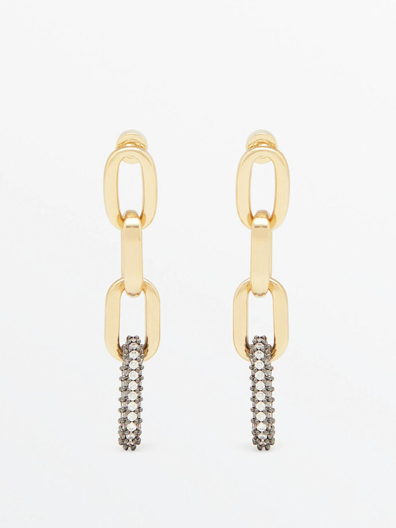 Shiny chain link earrings