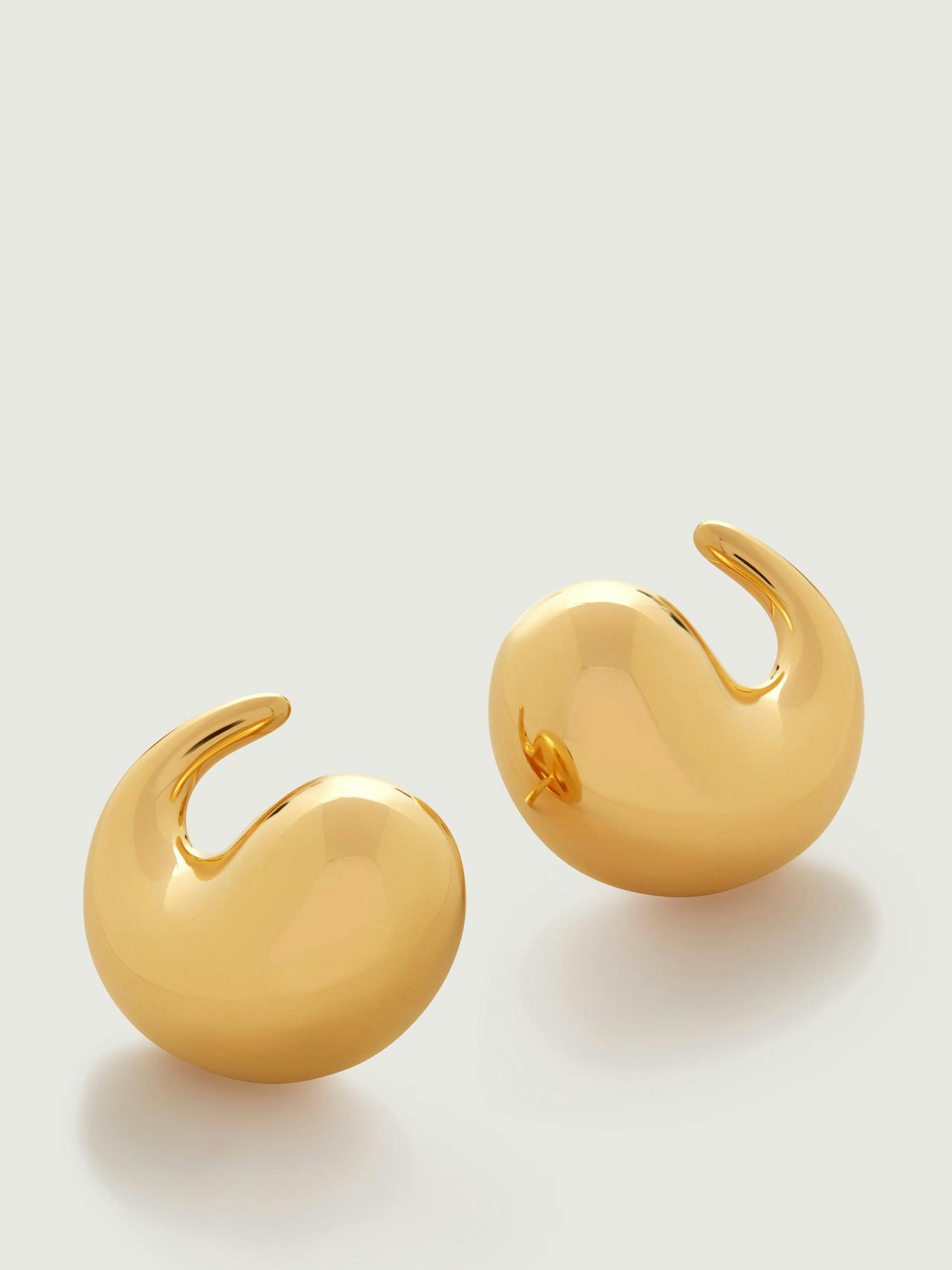 Gold wrap stud earrings