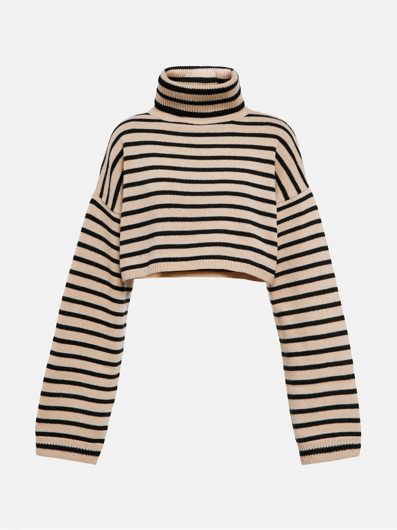 Athina turtleneck cropped wool-blend sweater