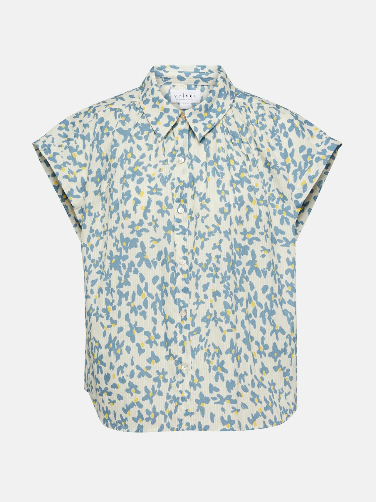Paulette floral cotton blouse