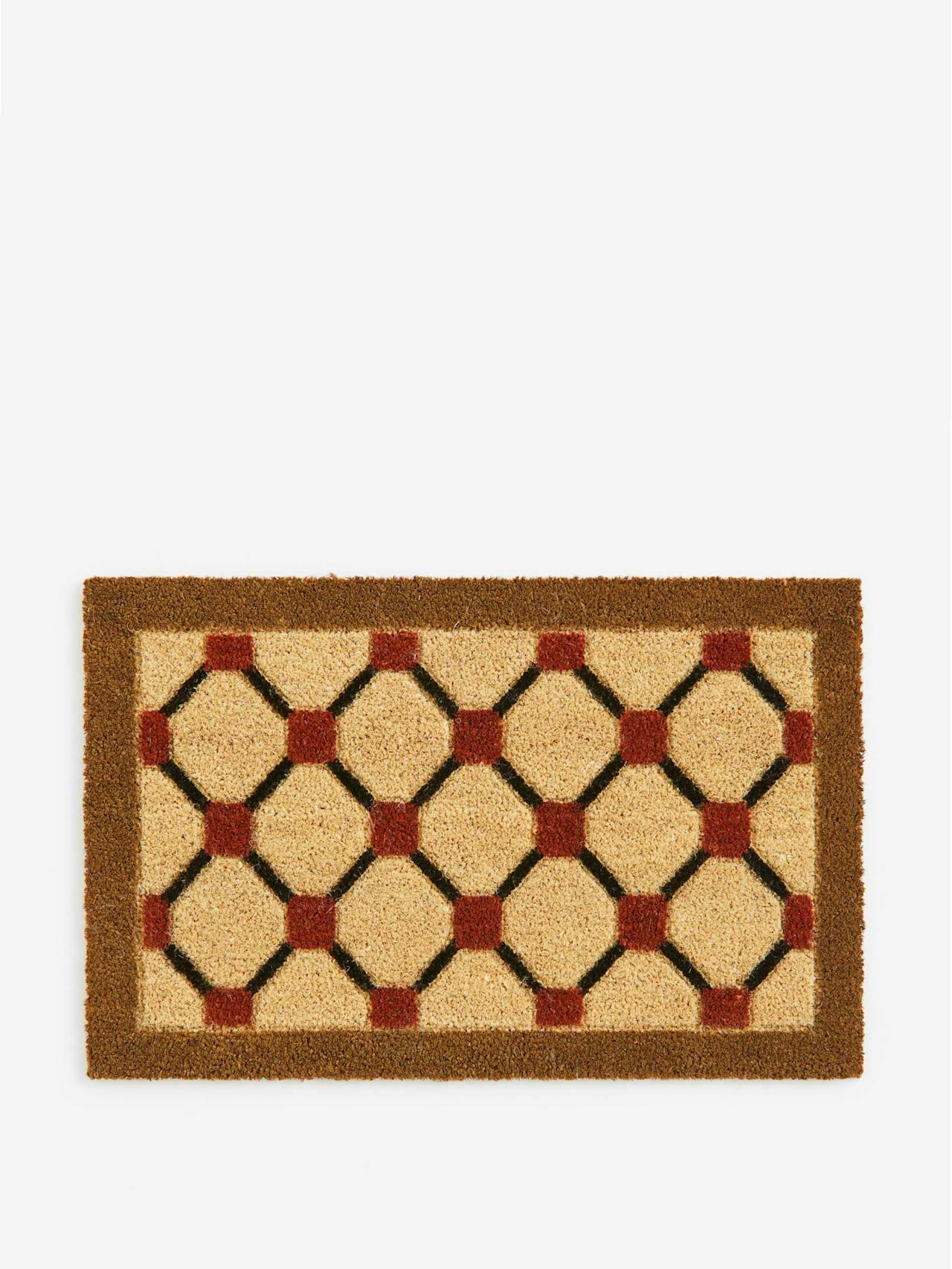 Brown patterned doormat