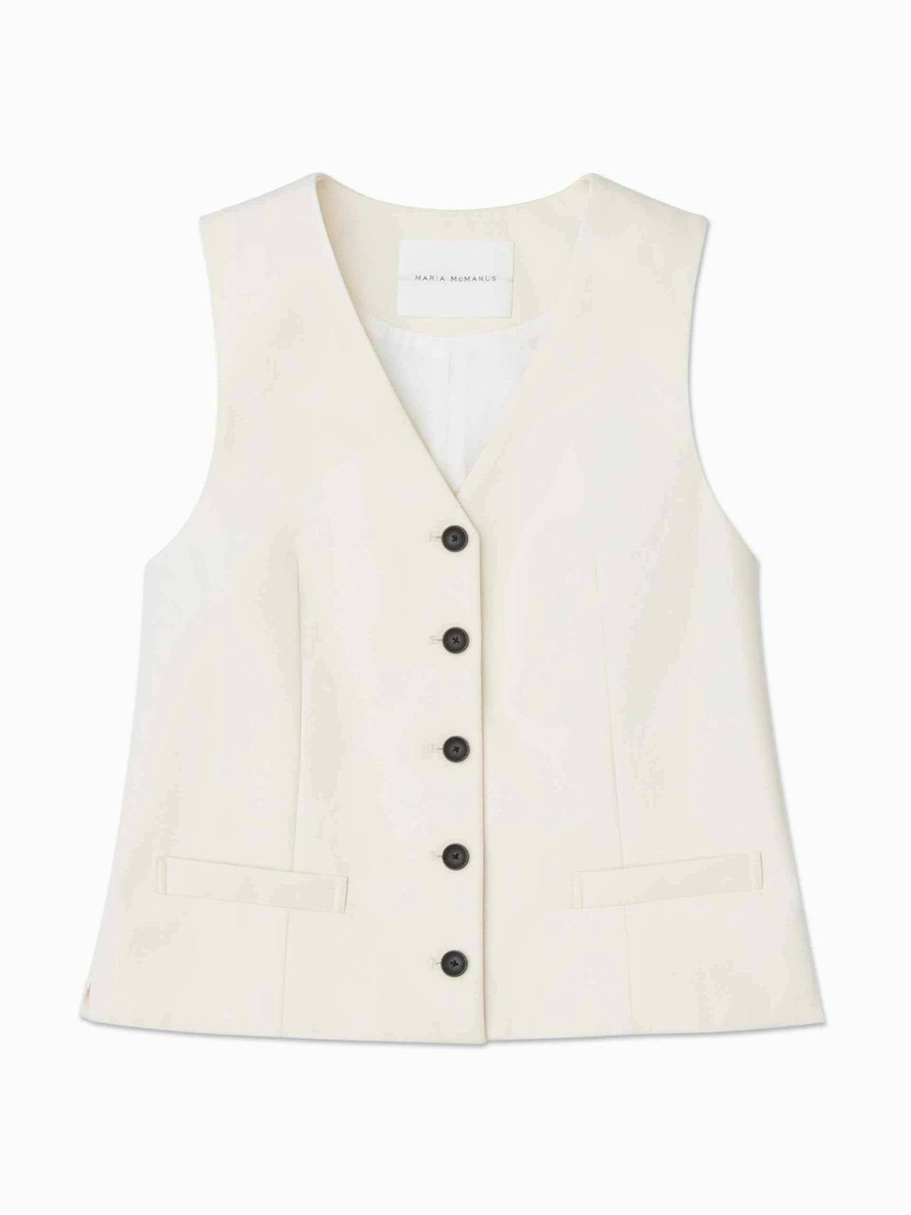Ivory tailored vest