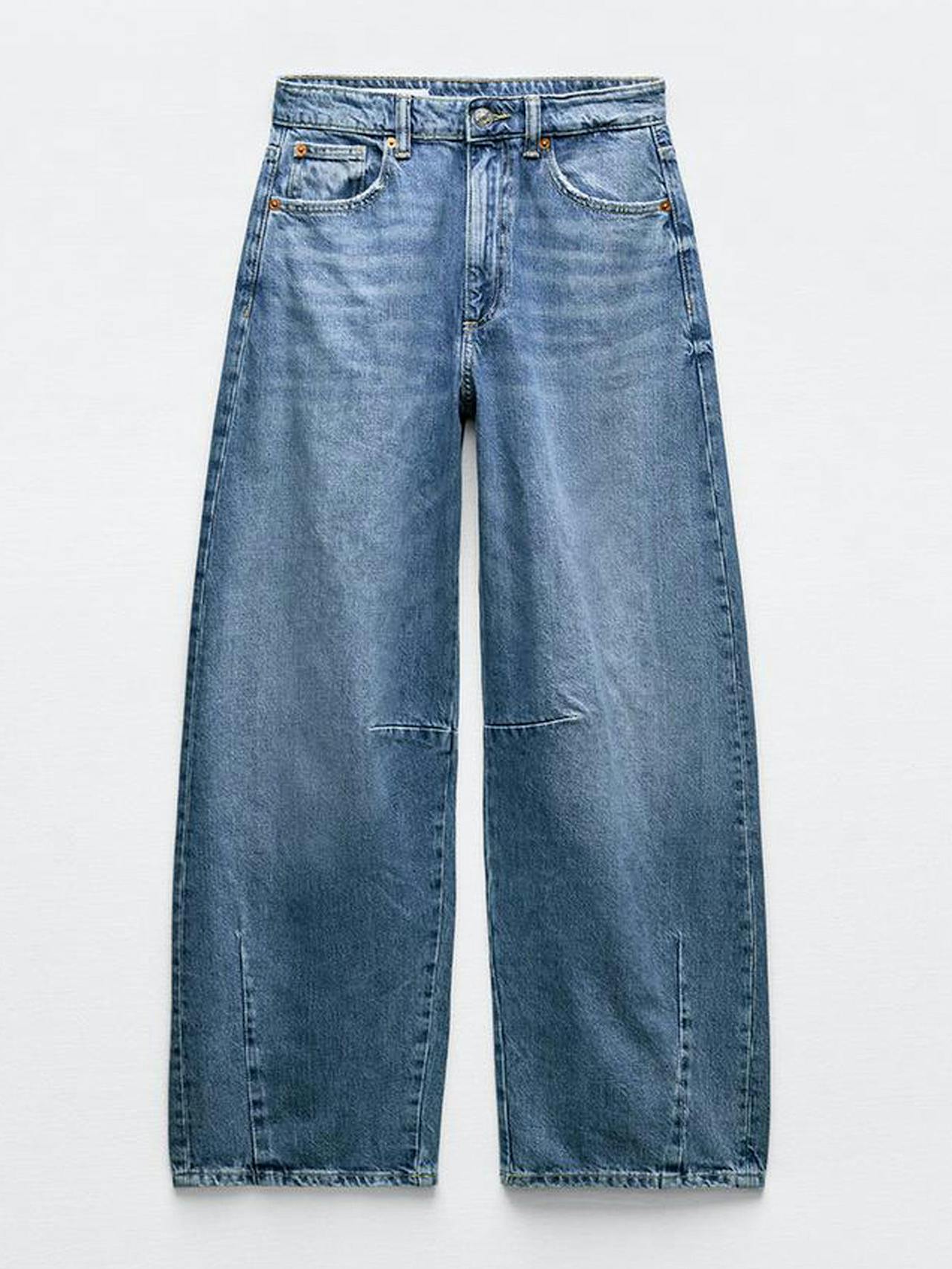 Trf baggy balloon mid-rise jeans