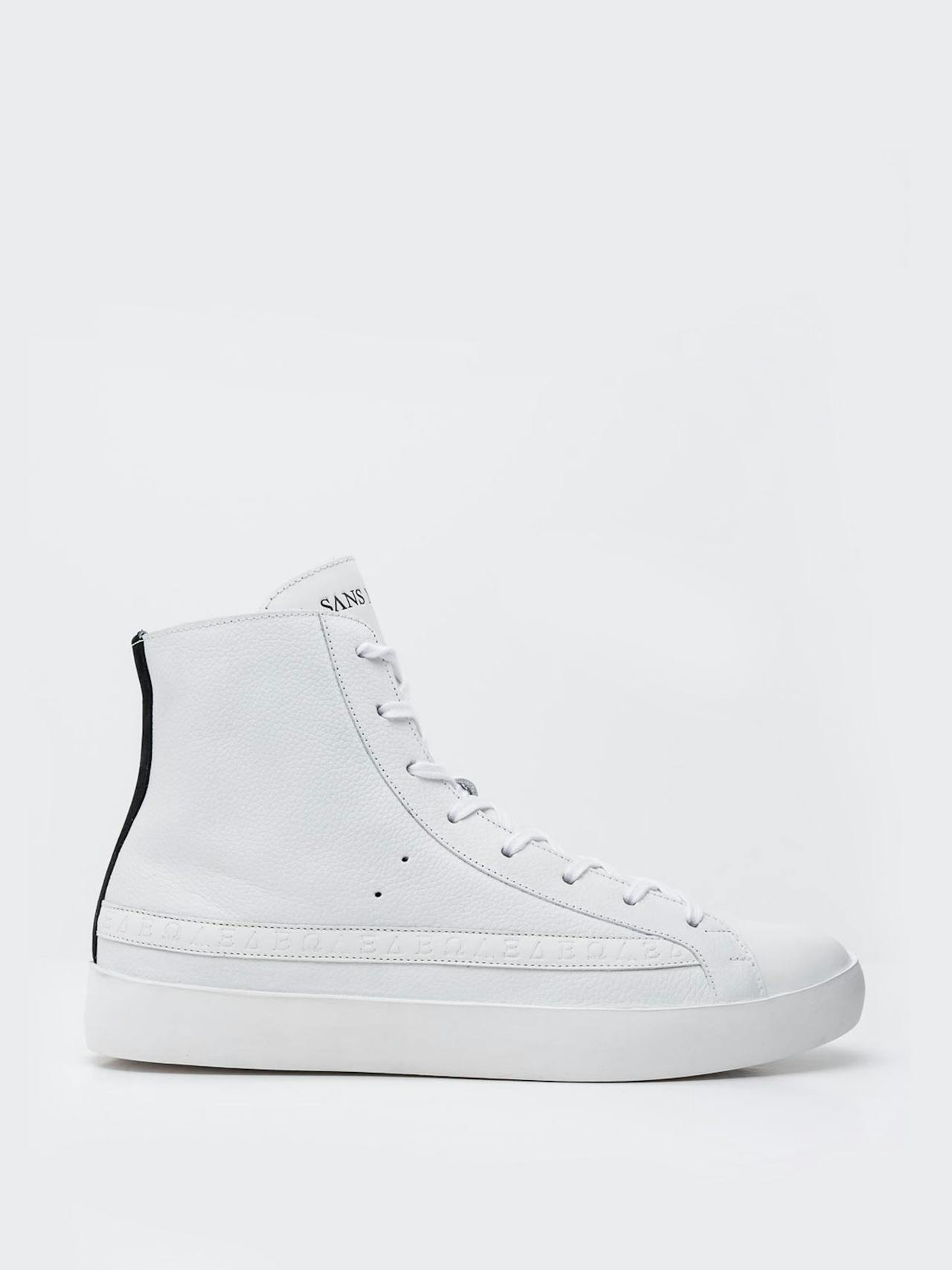 The Engel white high top trainers