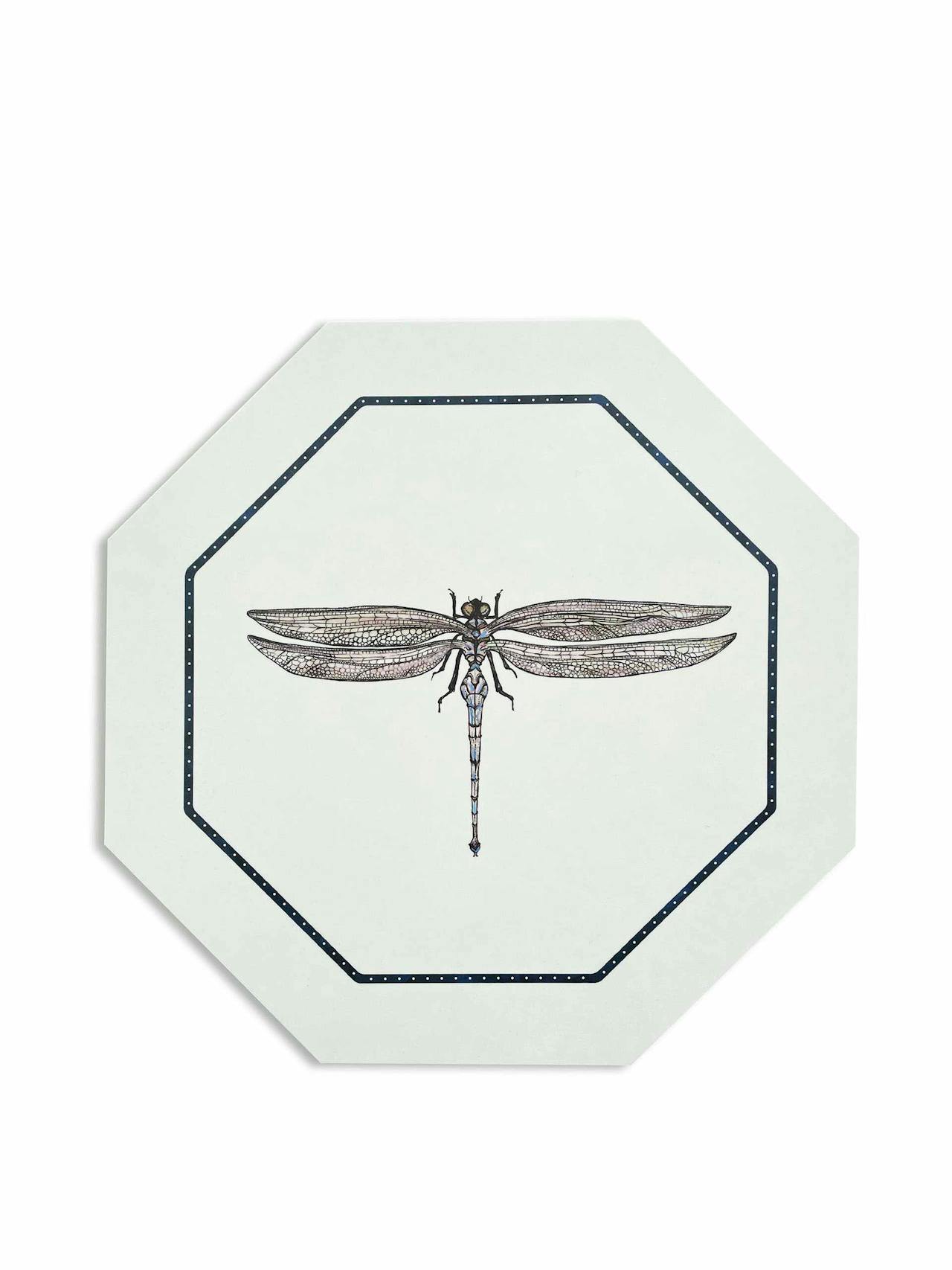 Hexagon dragon fly placemat