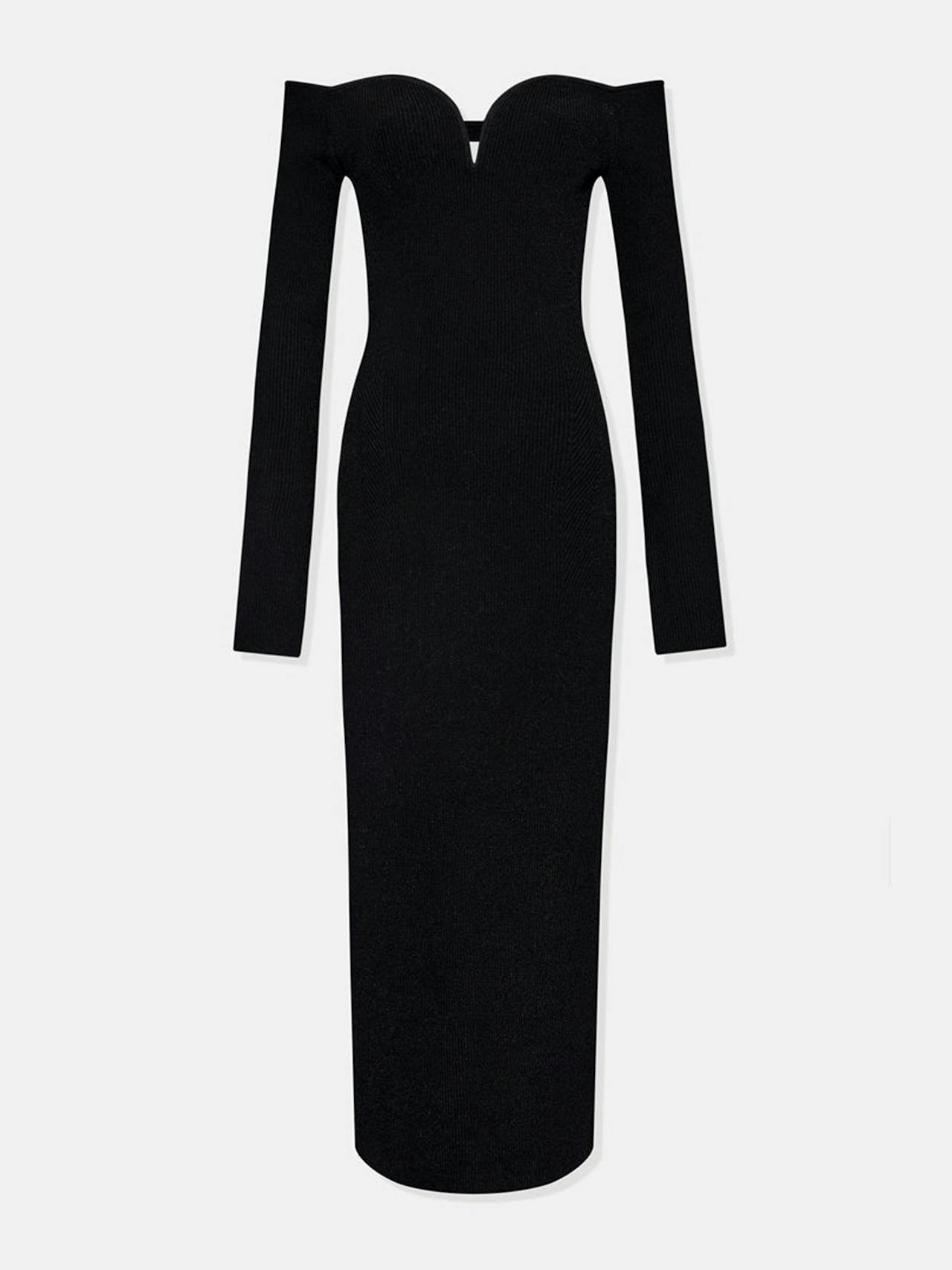 Grace black long sleeved dress