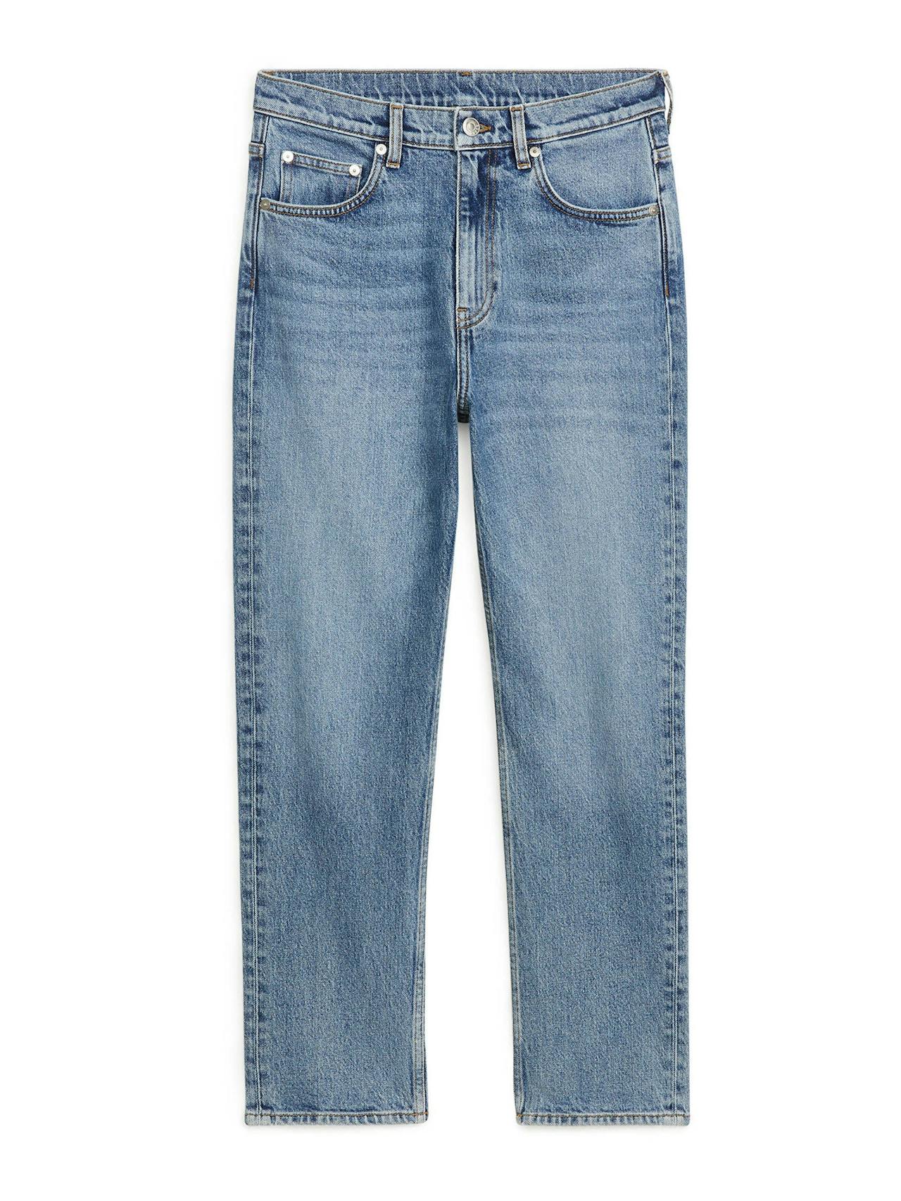 Regular cropped stretch jeans