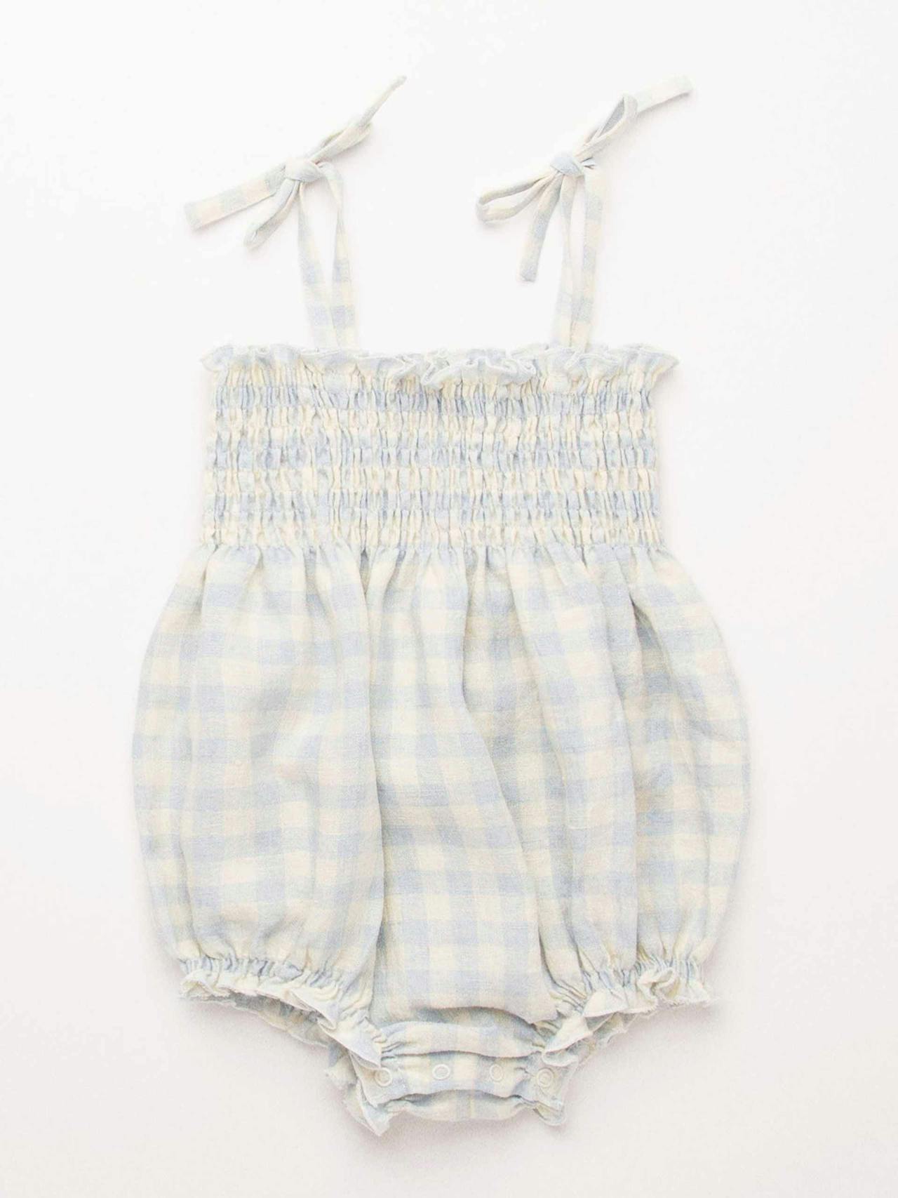 Checked baby romper