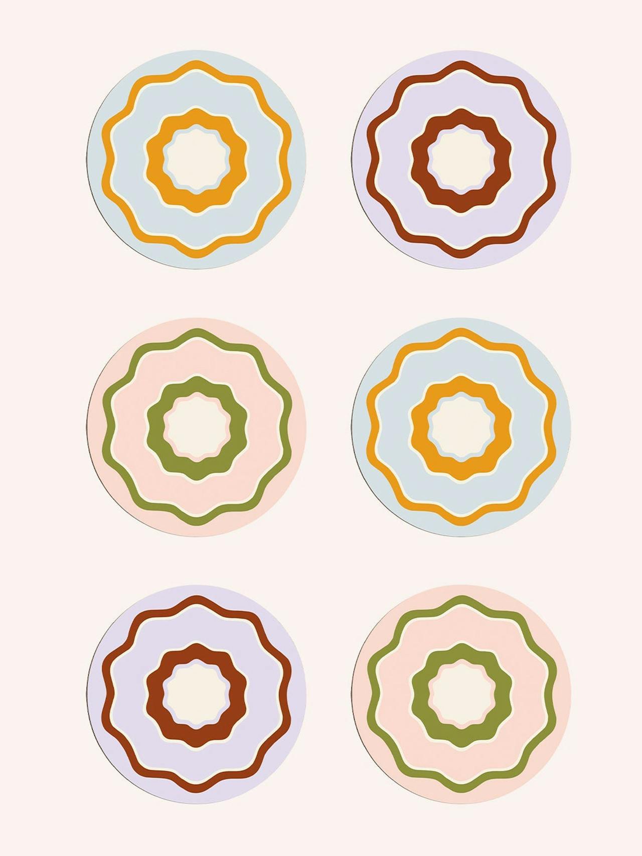 Flowerama coasters (set of 6)