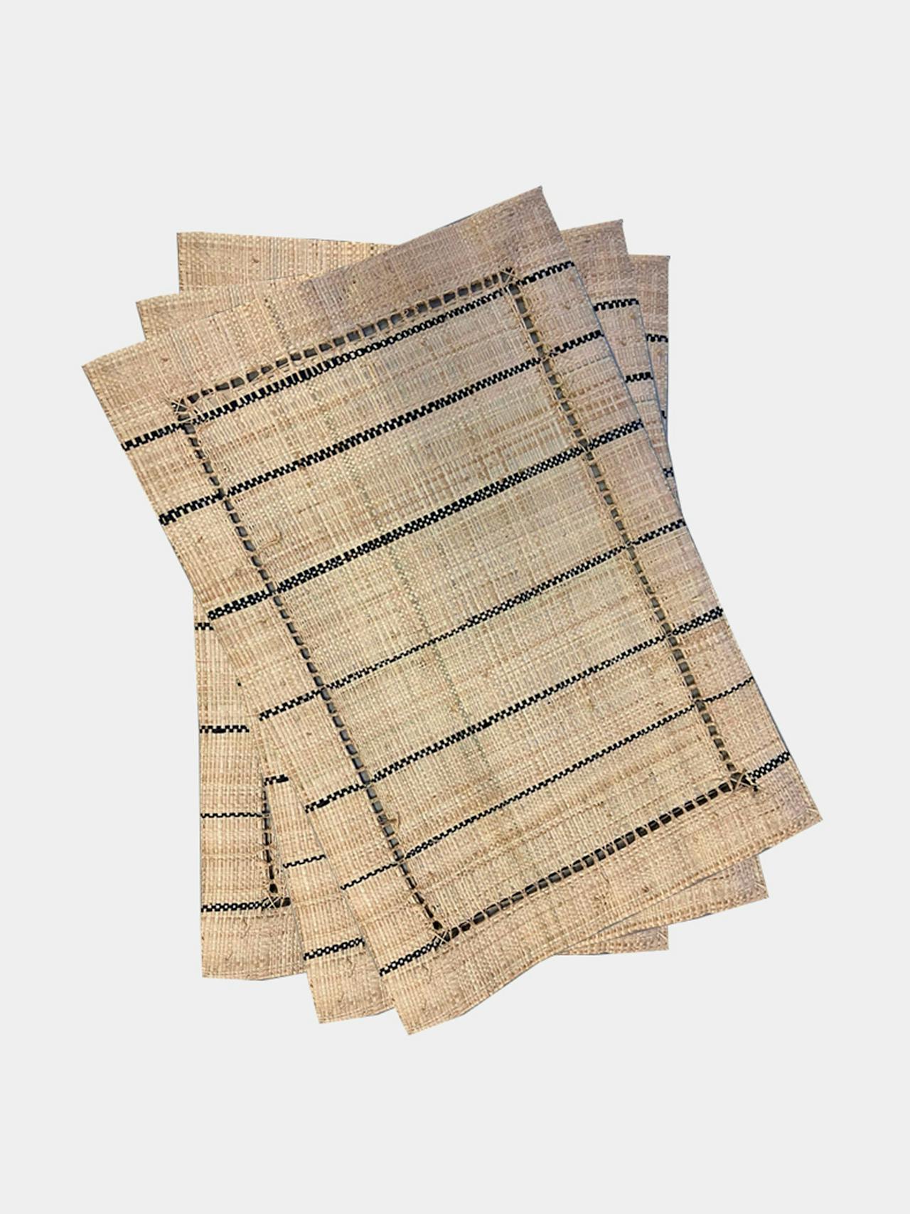 Stripe raffia placemats, set of 6