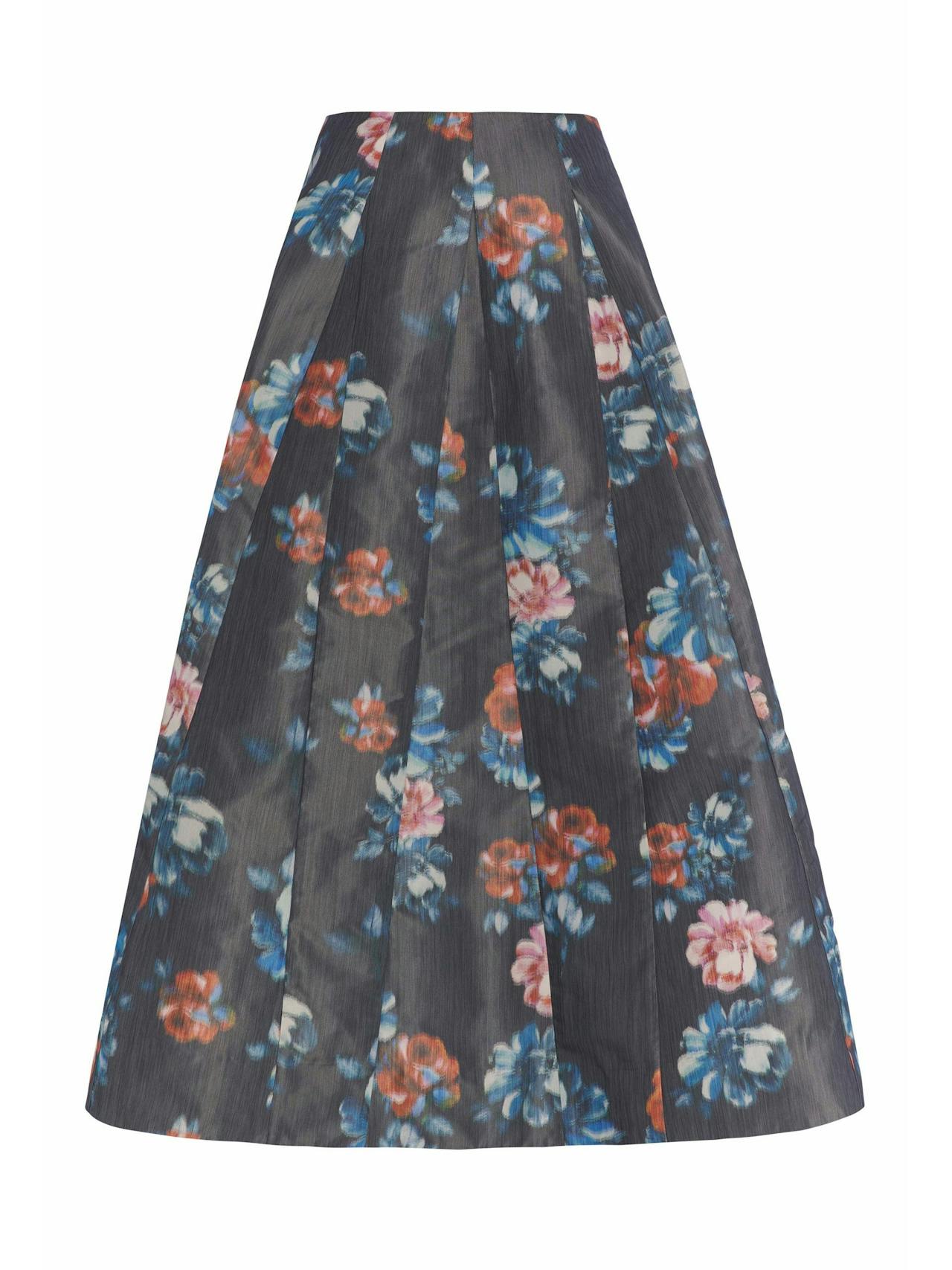 Dark floral Ikat Marjorie skirt