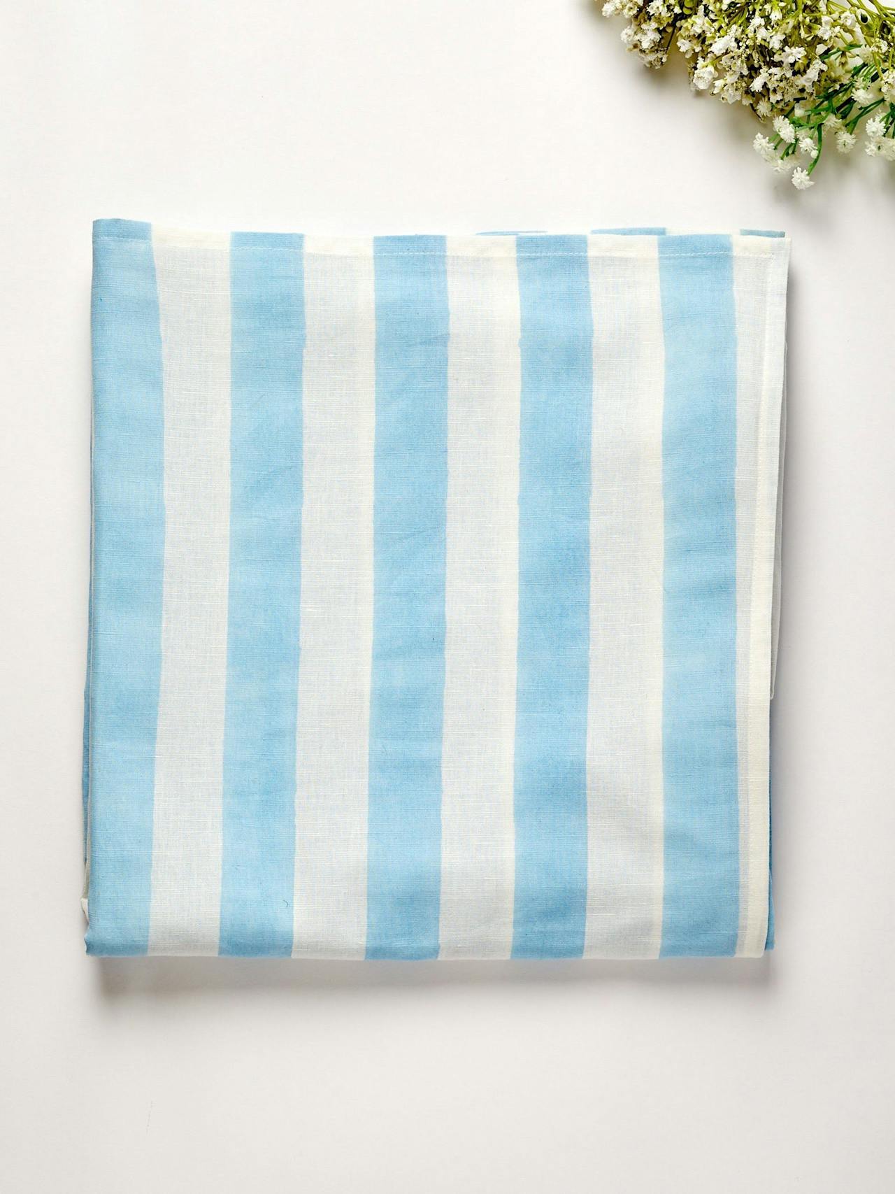 Provence blue stripe tablecloth