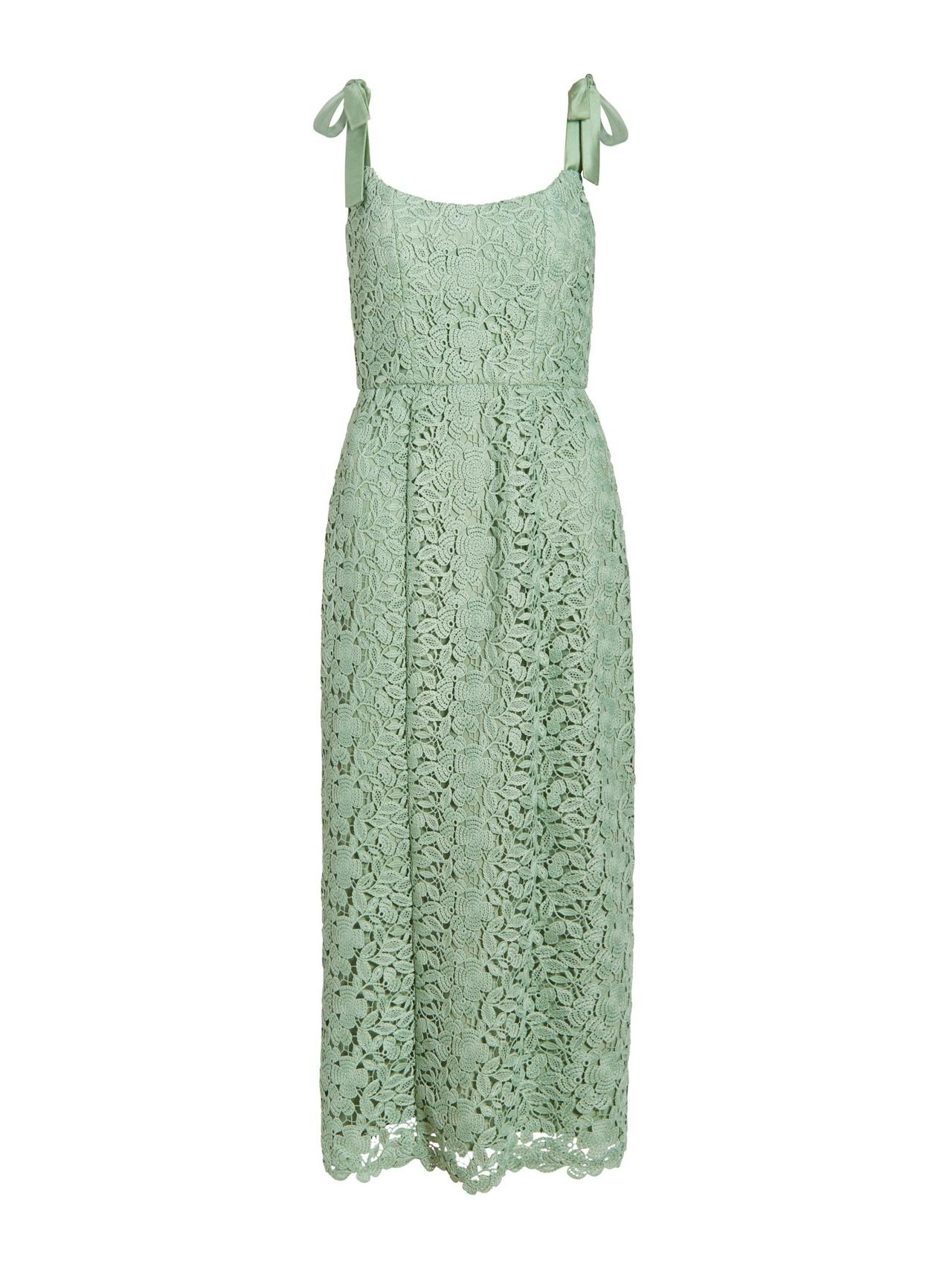 Green crochet corset Poppy midi dress