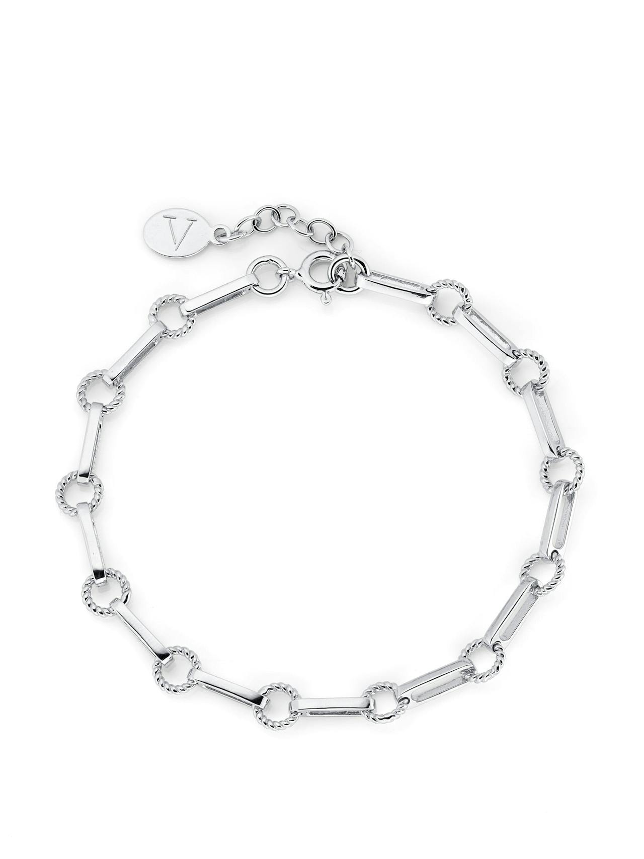 Twisted link vintage chain bracelet