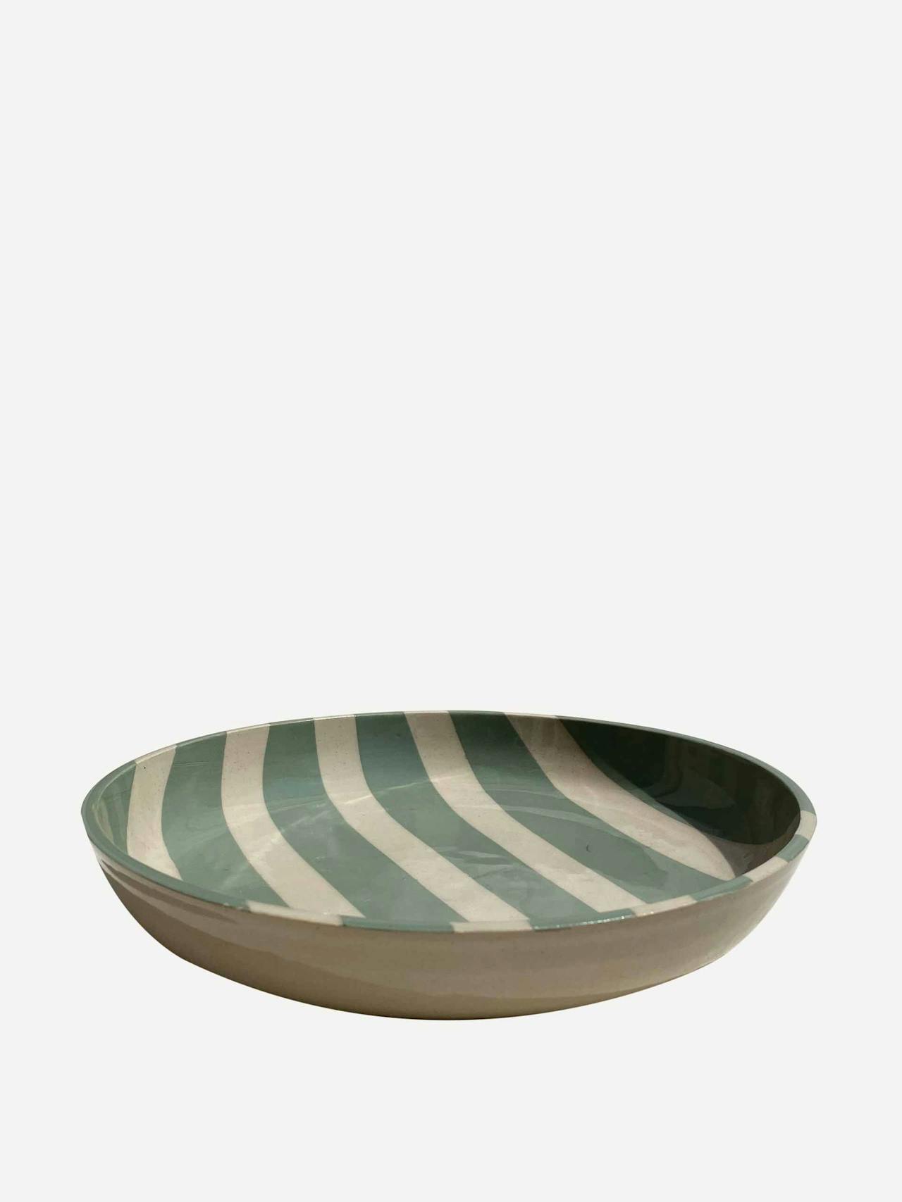 Duci striped bowl in green