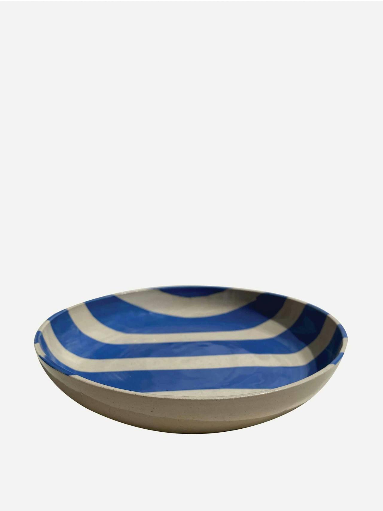 Duci striped bowl in blue