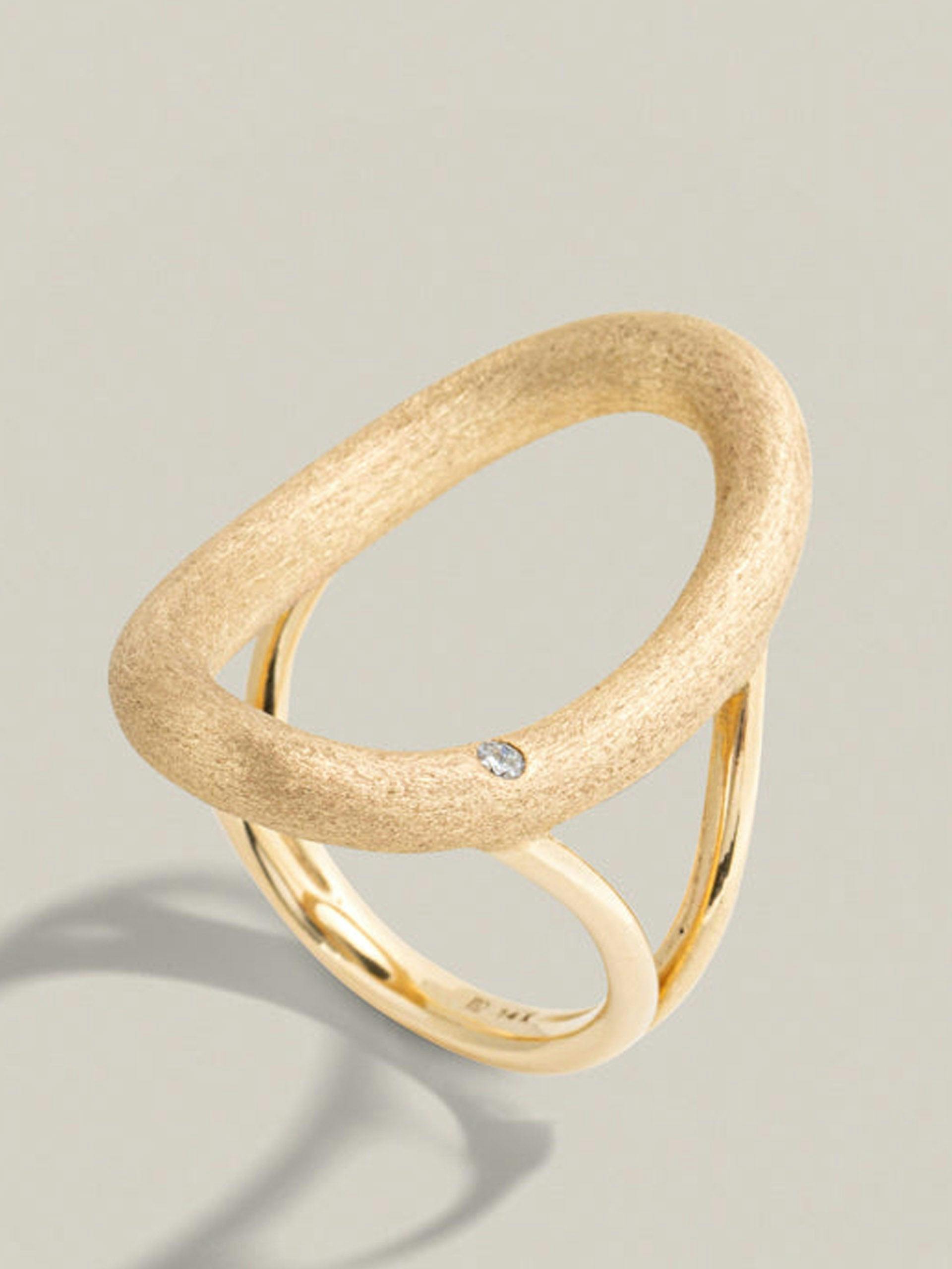 Large gold dust ring