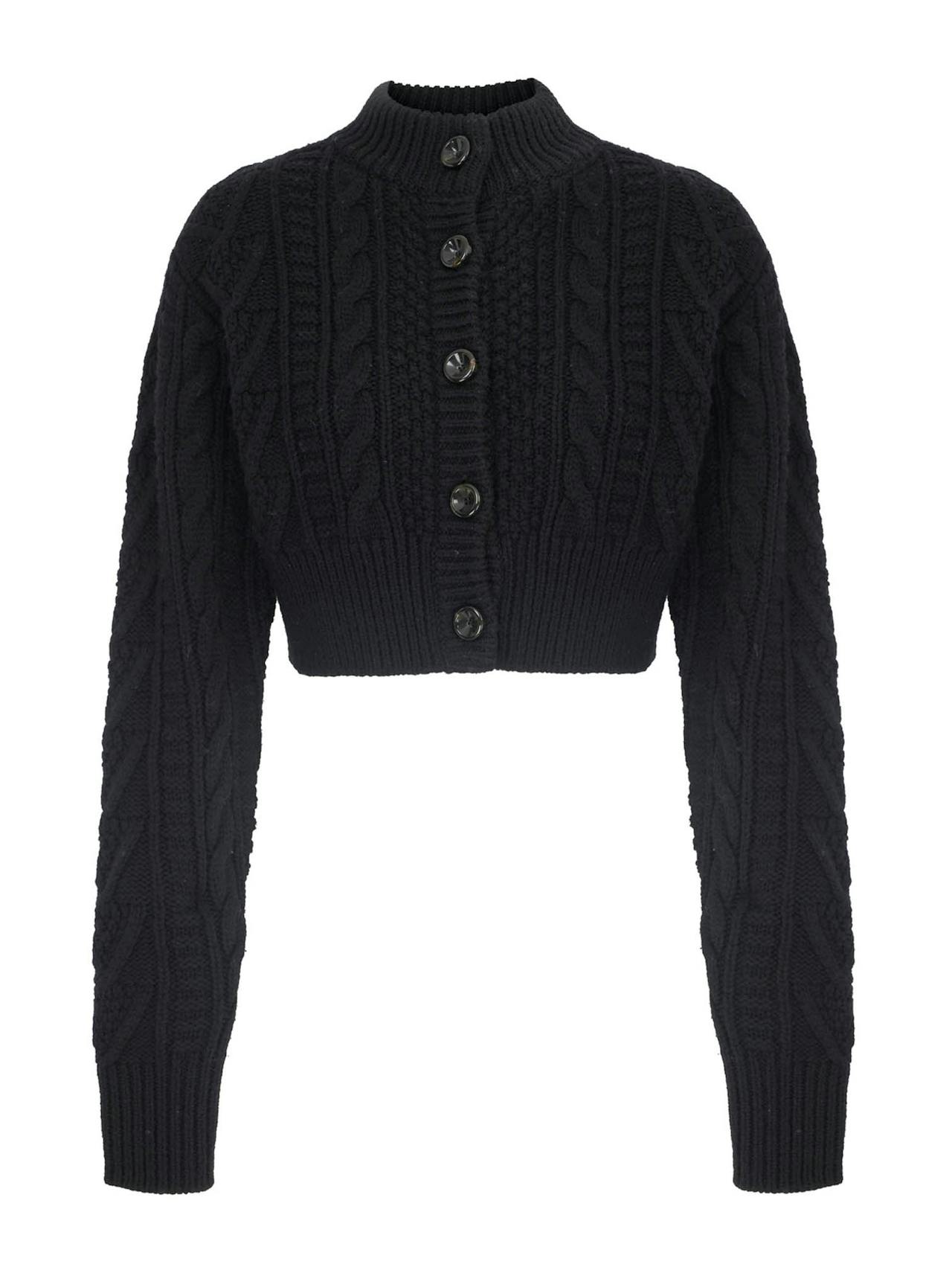 Black cable knit Aleph cardigan