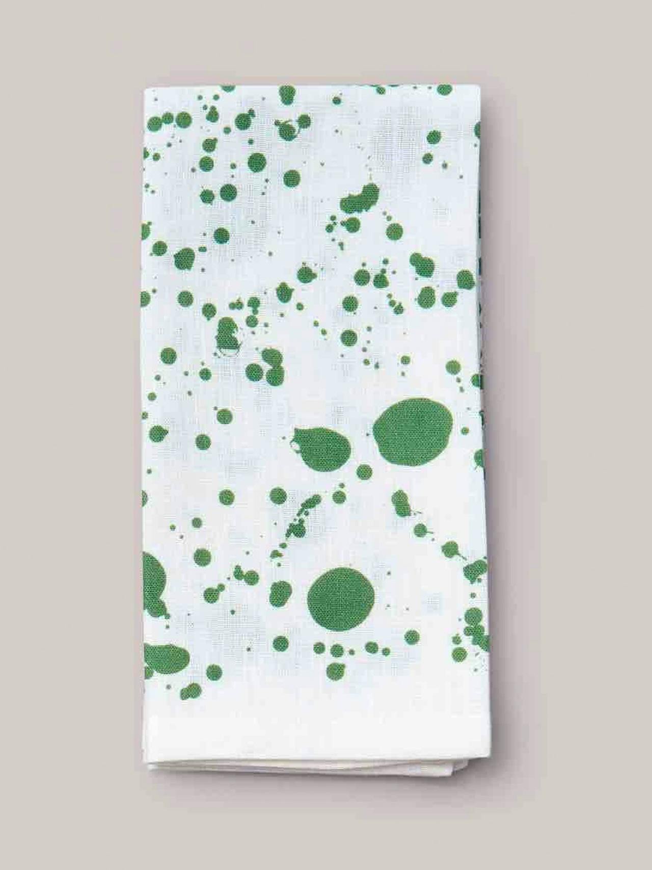Smoke green Polkra x Hot Pottery splatter napkins, set of 4