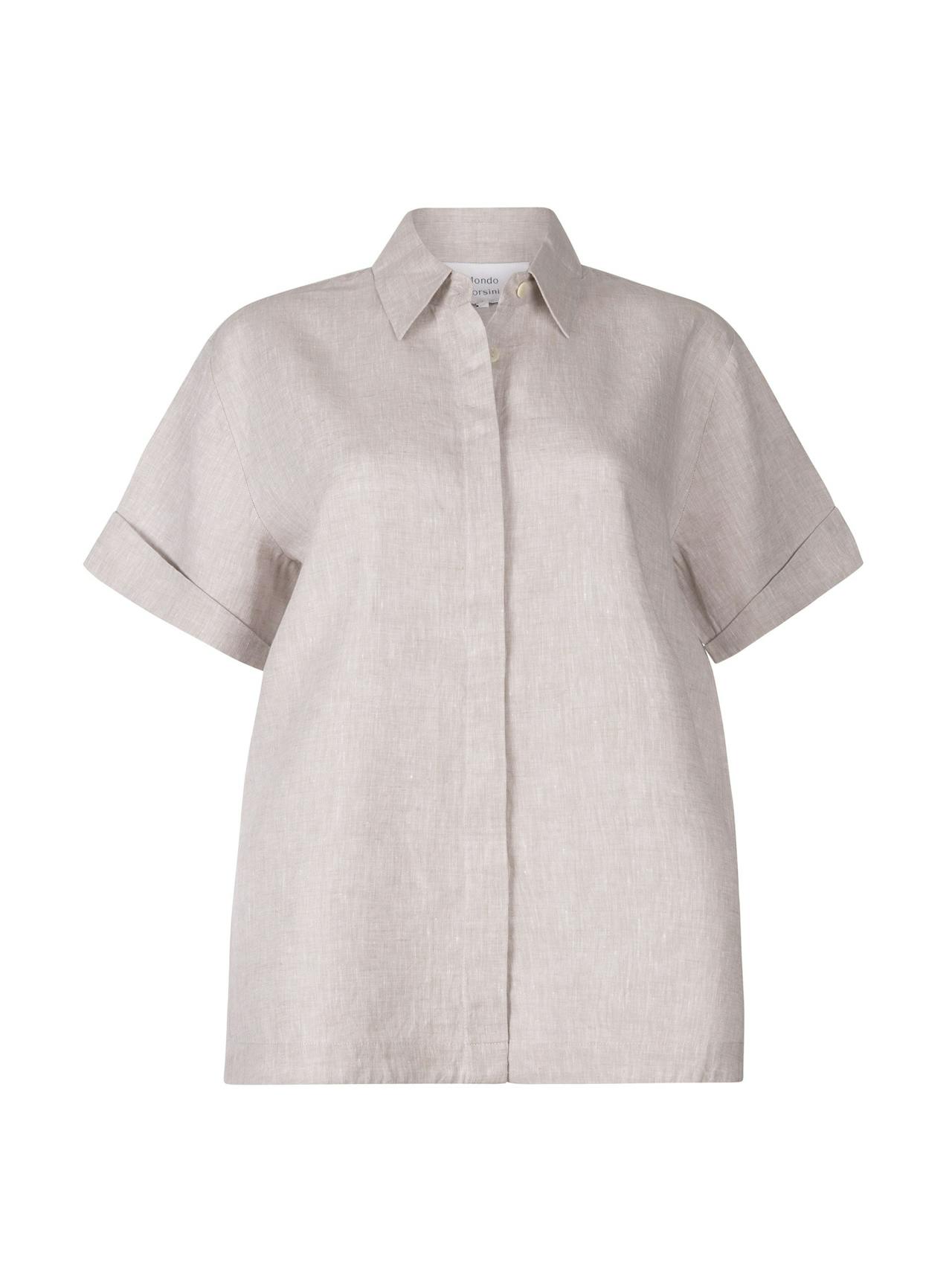 Bowler stone linen chambray shirt