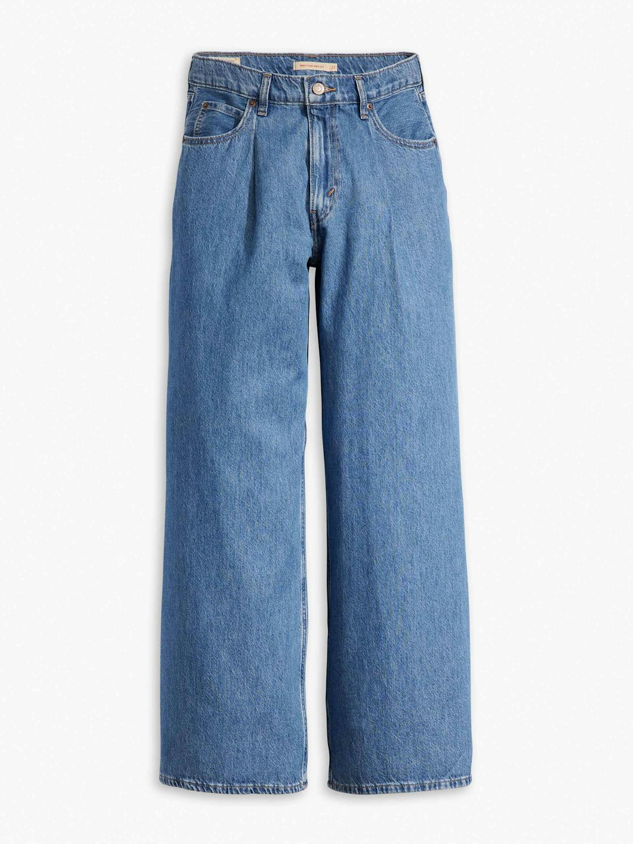 Baggy dad wide leg lightweight jeans