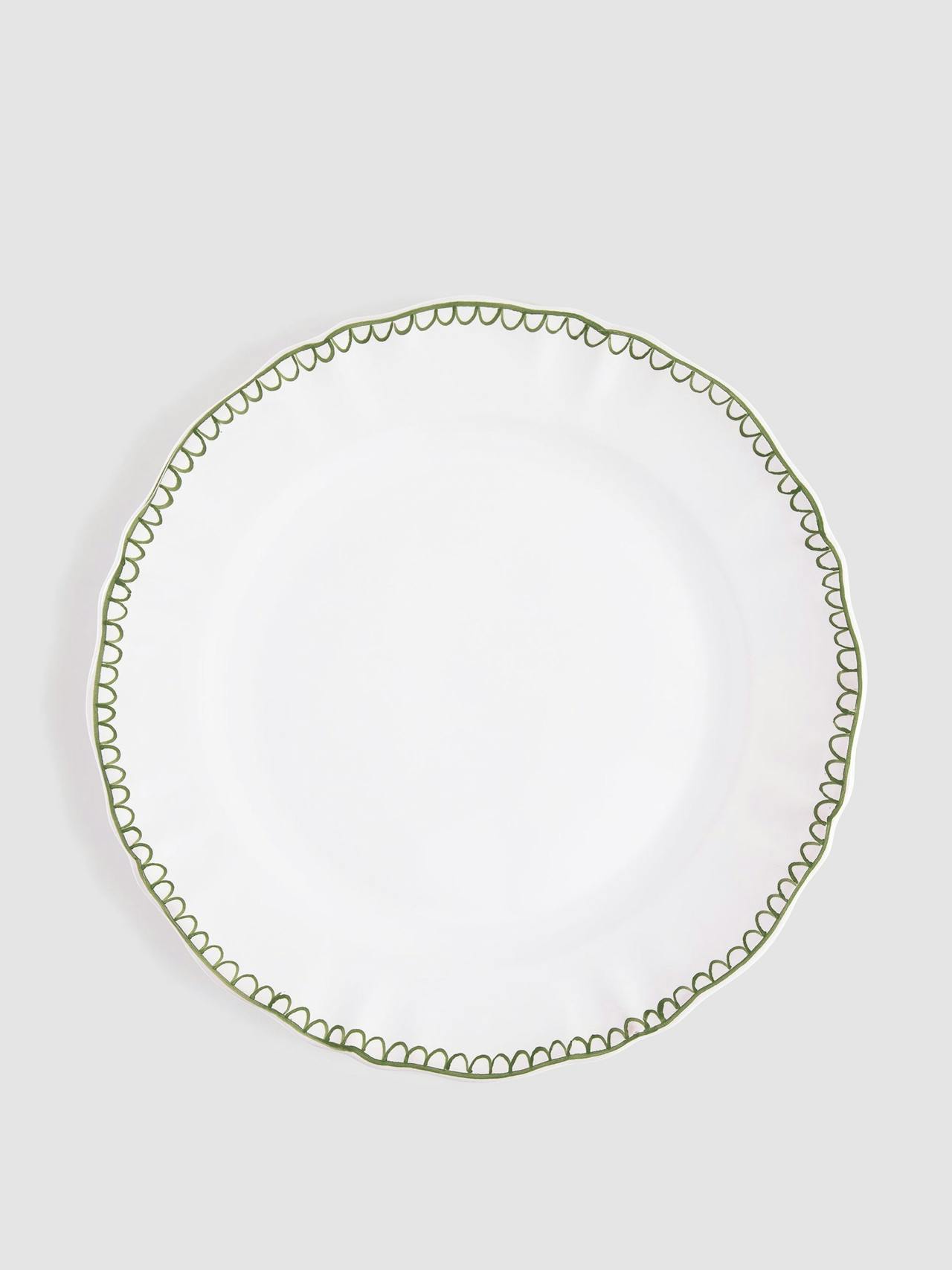 Green Bouclette salad plate